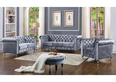 Image for Silver Velvet Charisma Sofa