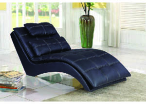 Image for Solitude Black Vinyl Chaise Lounge w/Pillows
