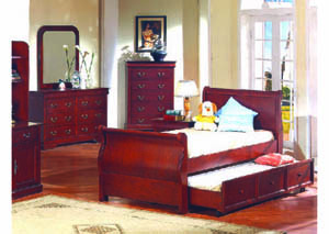 Image for Cherry Louisville Full Sleigh Bed