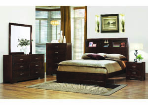 Image for Gray Biblio Queen Bed w/ Bookcases