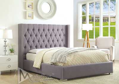 Gray Linen Foray Full Bed