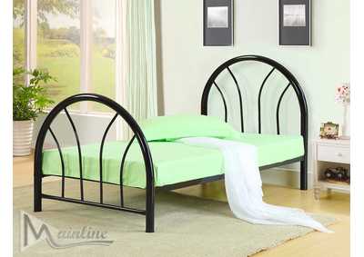 Image for Black Rainbow Twin Bed w/ Frm
