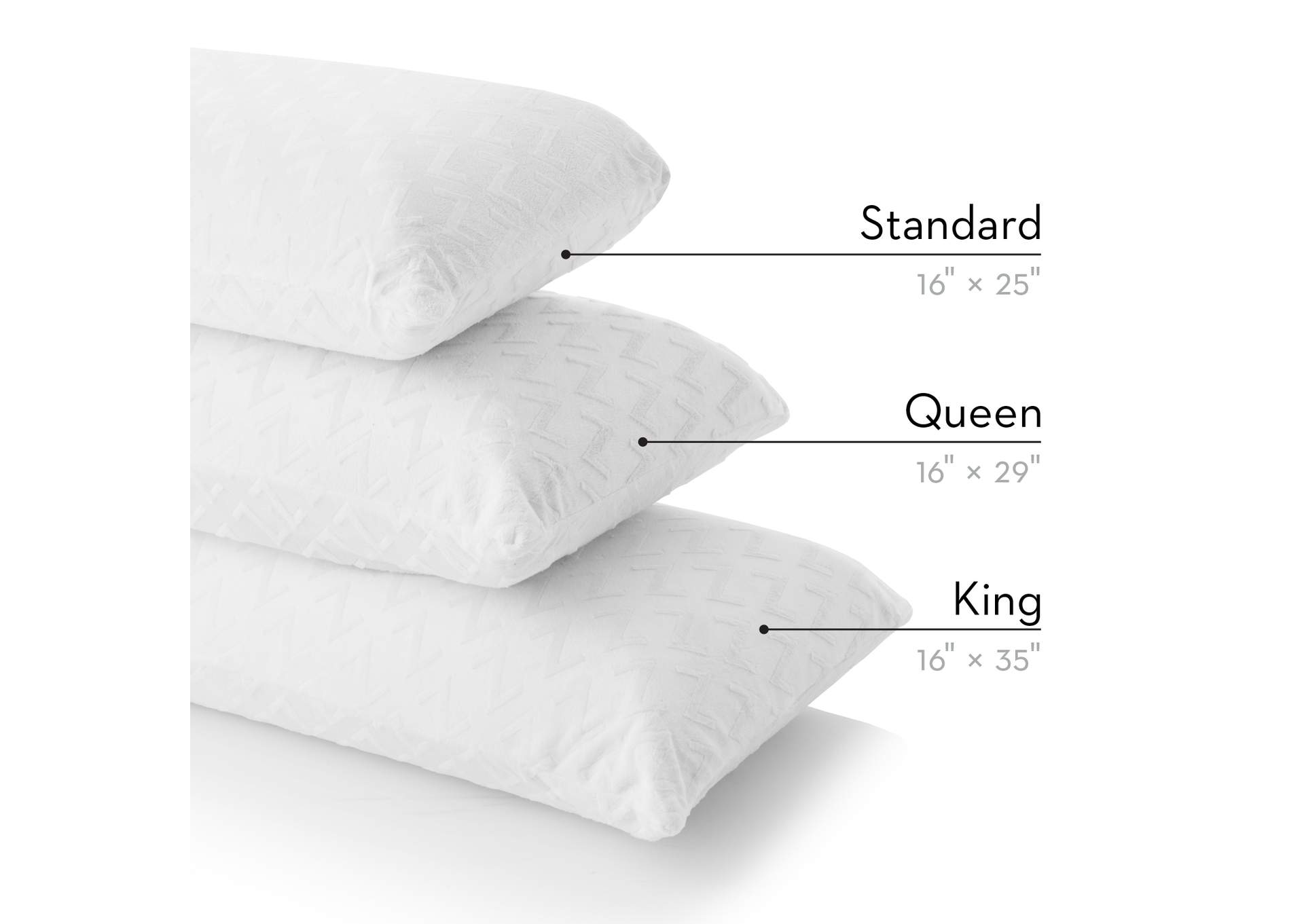 Malouf Zoned Dough Pillow - King High Loft Firm Size,Malouf