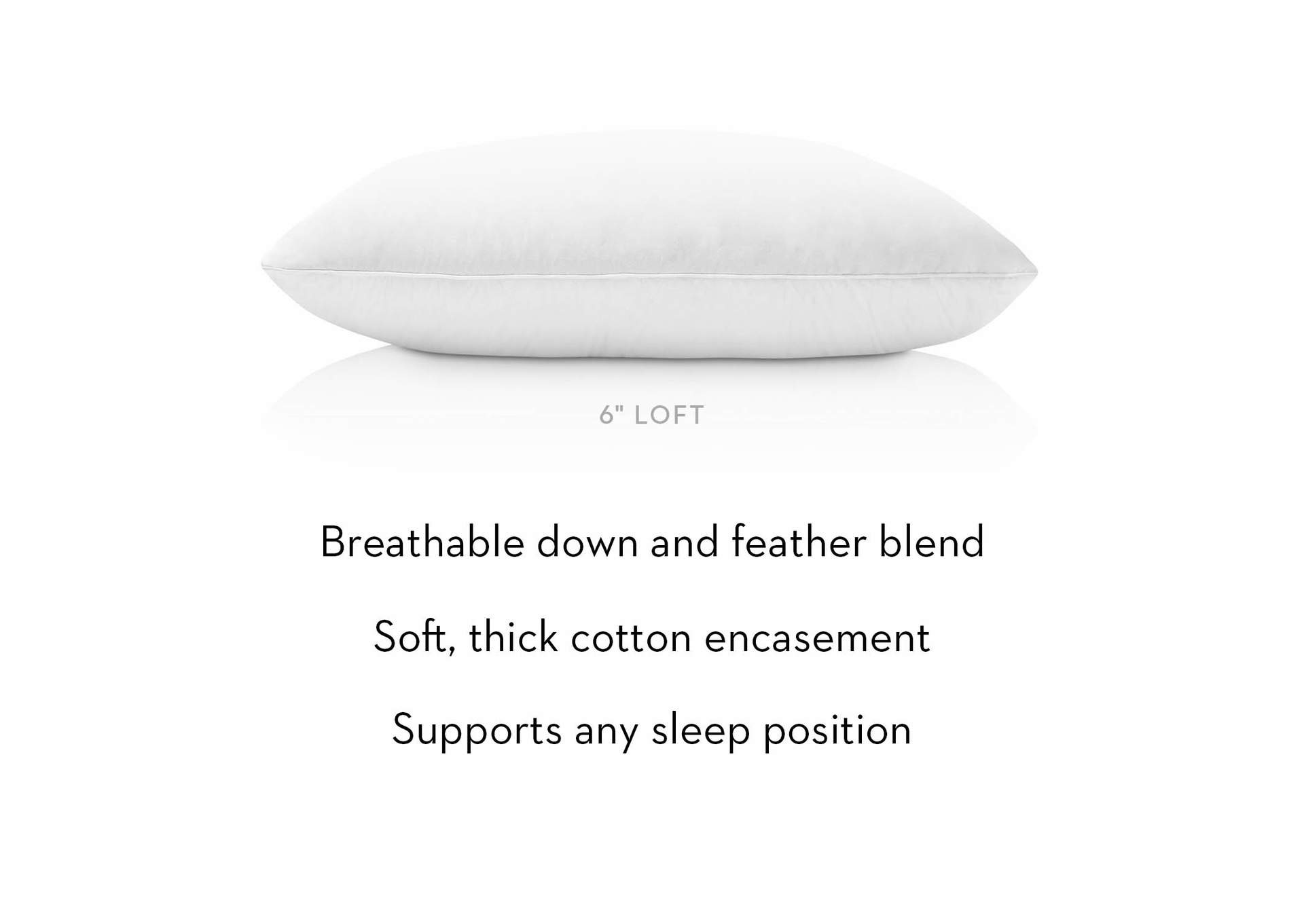 Malouf Cotton Encased Down Blend Pillow - King Size,Malouf