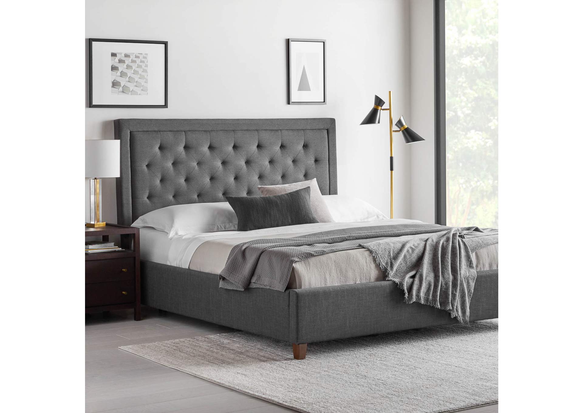 Malouf Desert Hennessy Upholstered Headboard - Full Size,Malouf