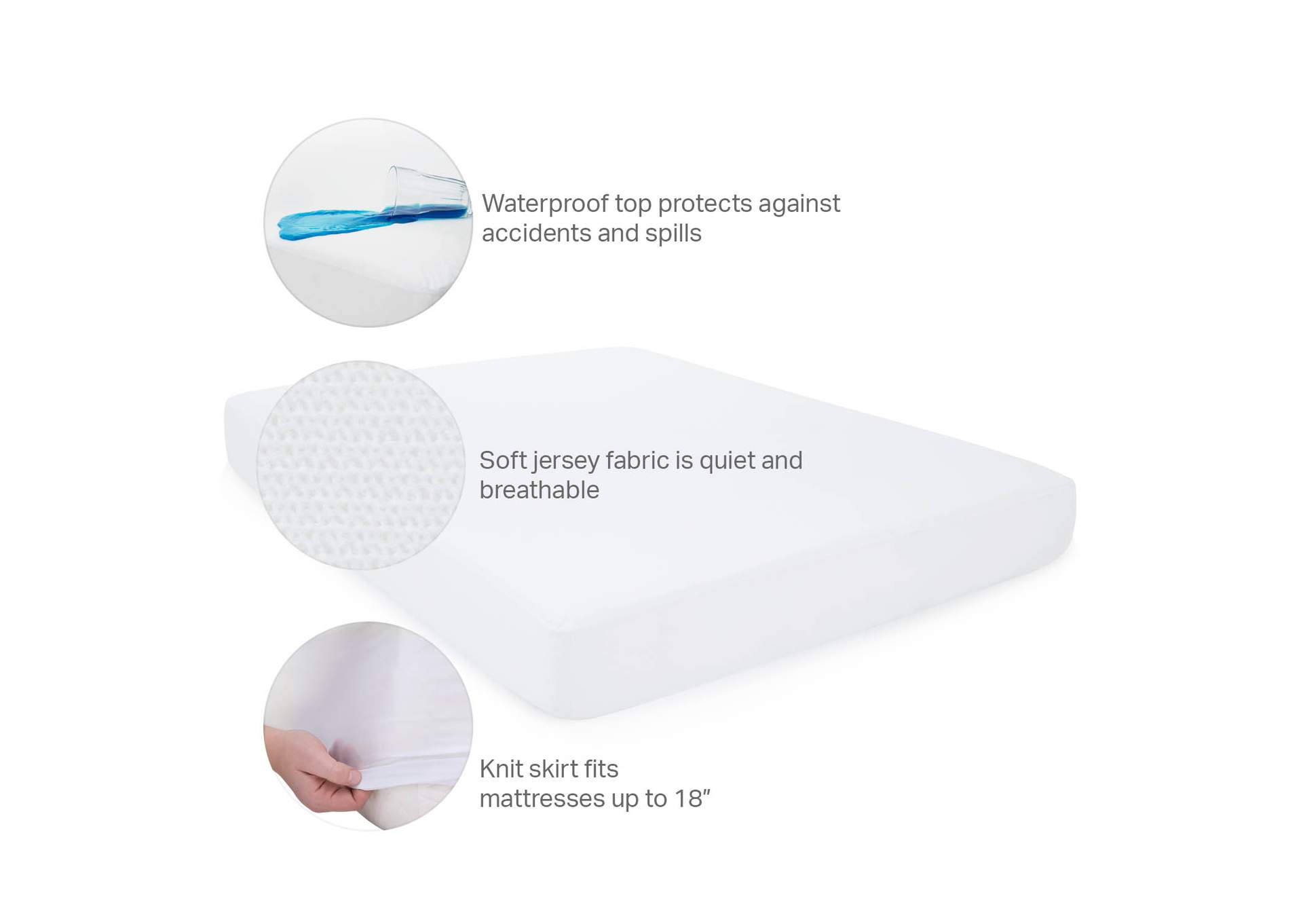 Waterproof Jersey Mattress Protector - King,Malouf