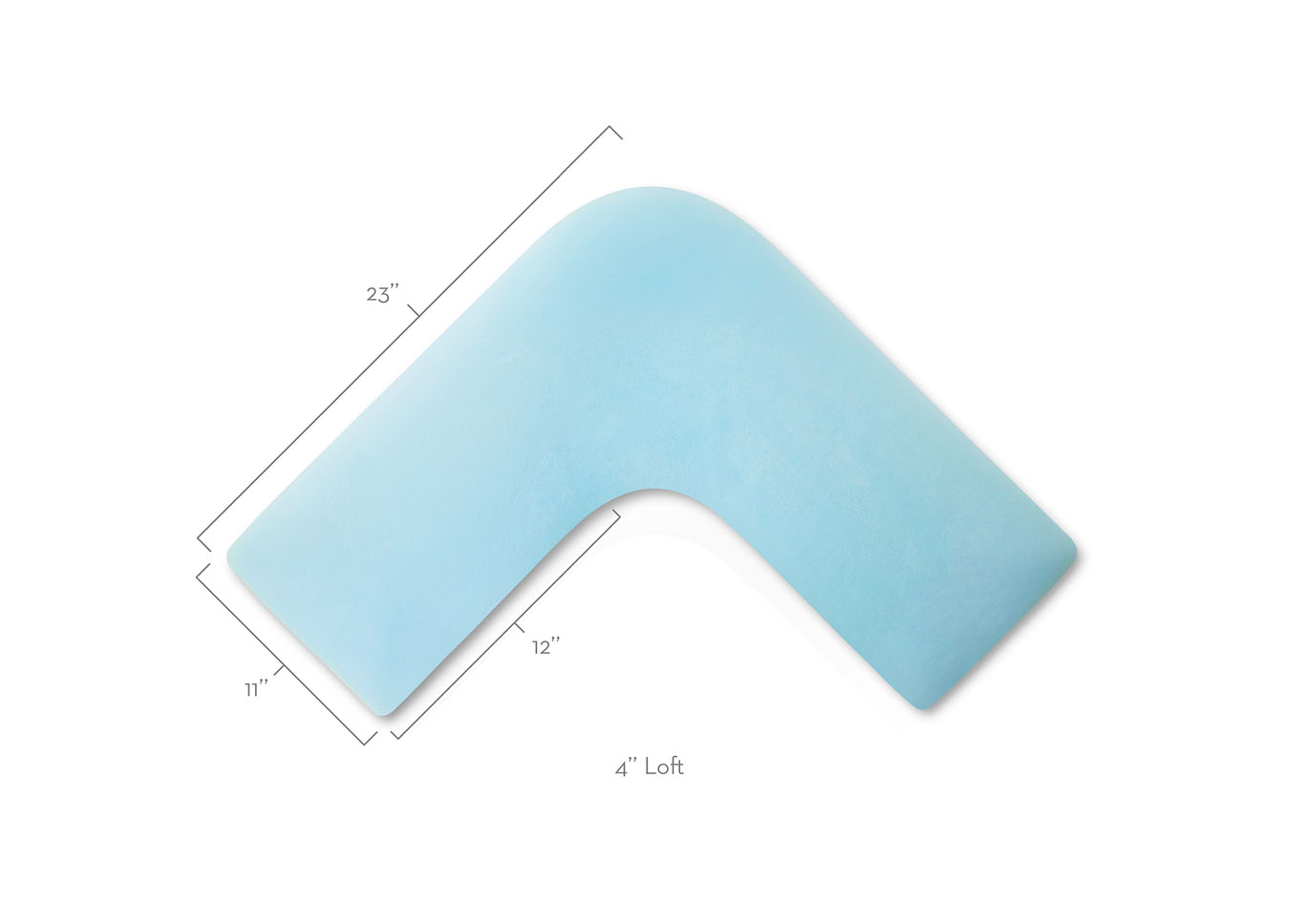 L - Shape Pillow With Gel Dough - One Size,Malouf