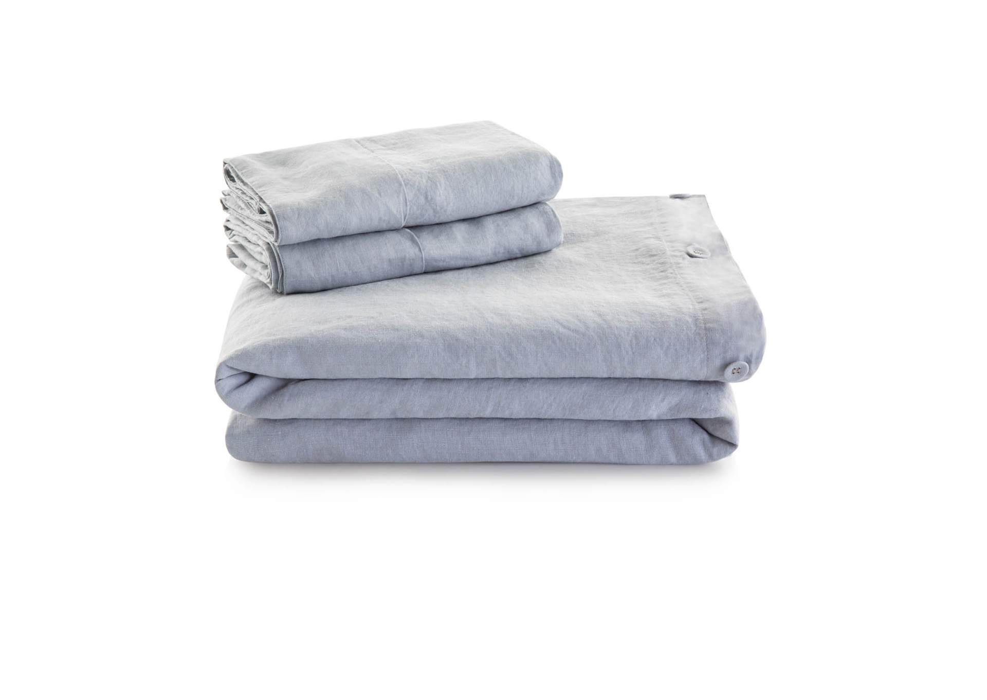 Malouf Smoke French Linen Duvet Set Comforters & Duvets - Queen Size,Malouf