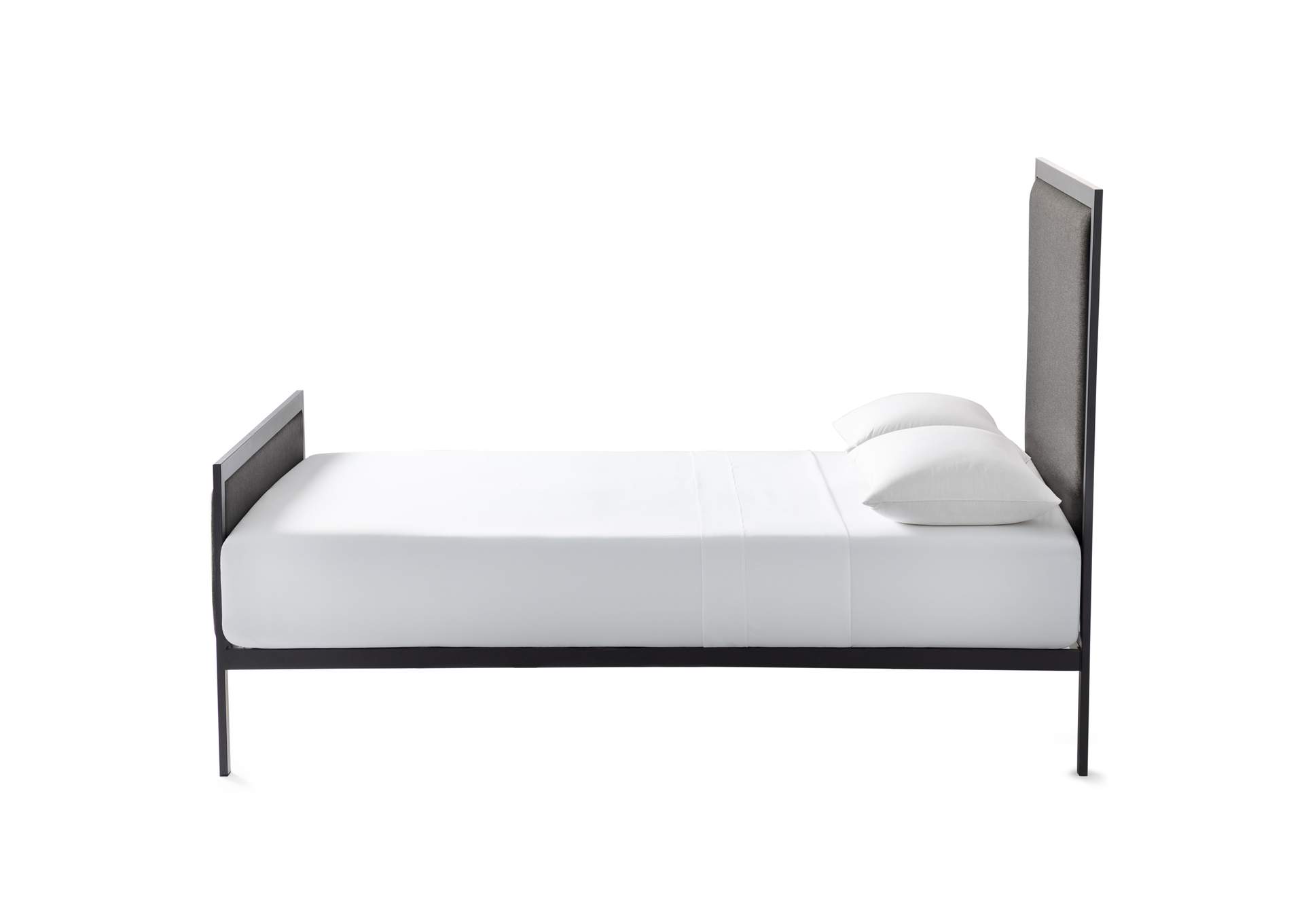 Malouf Oat Clarke Metal Upholstered Queen Bed,Malouf