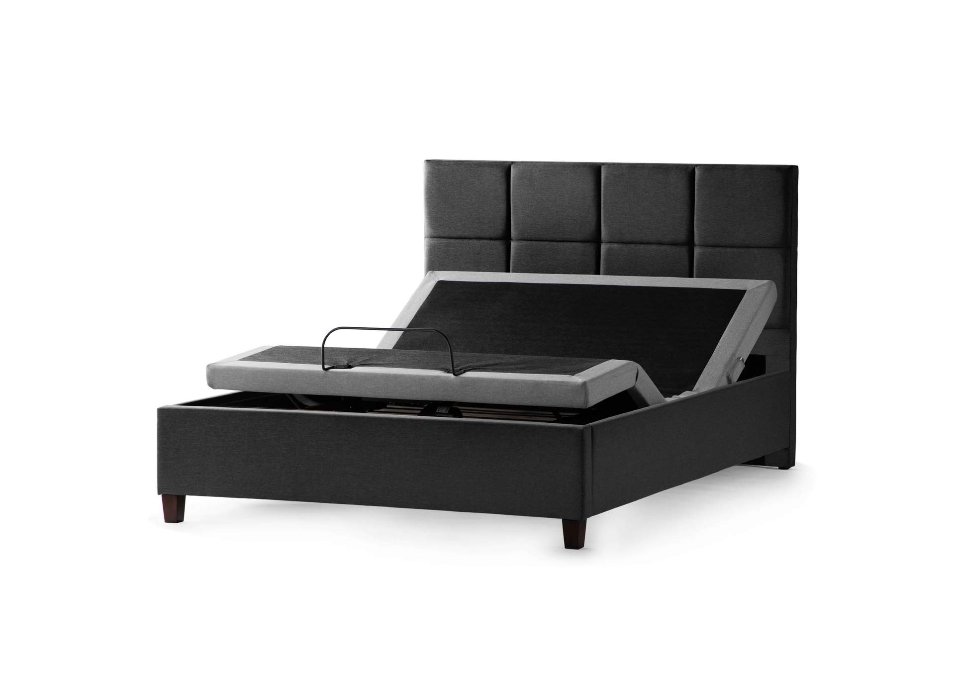 Malouf Charcoal Scoresby Upholstered California King Bed,Malouf