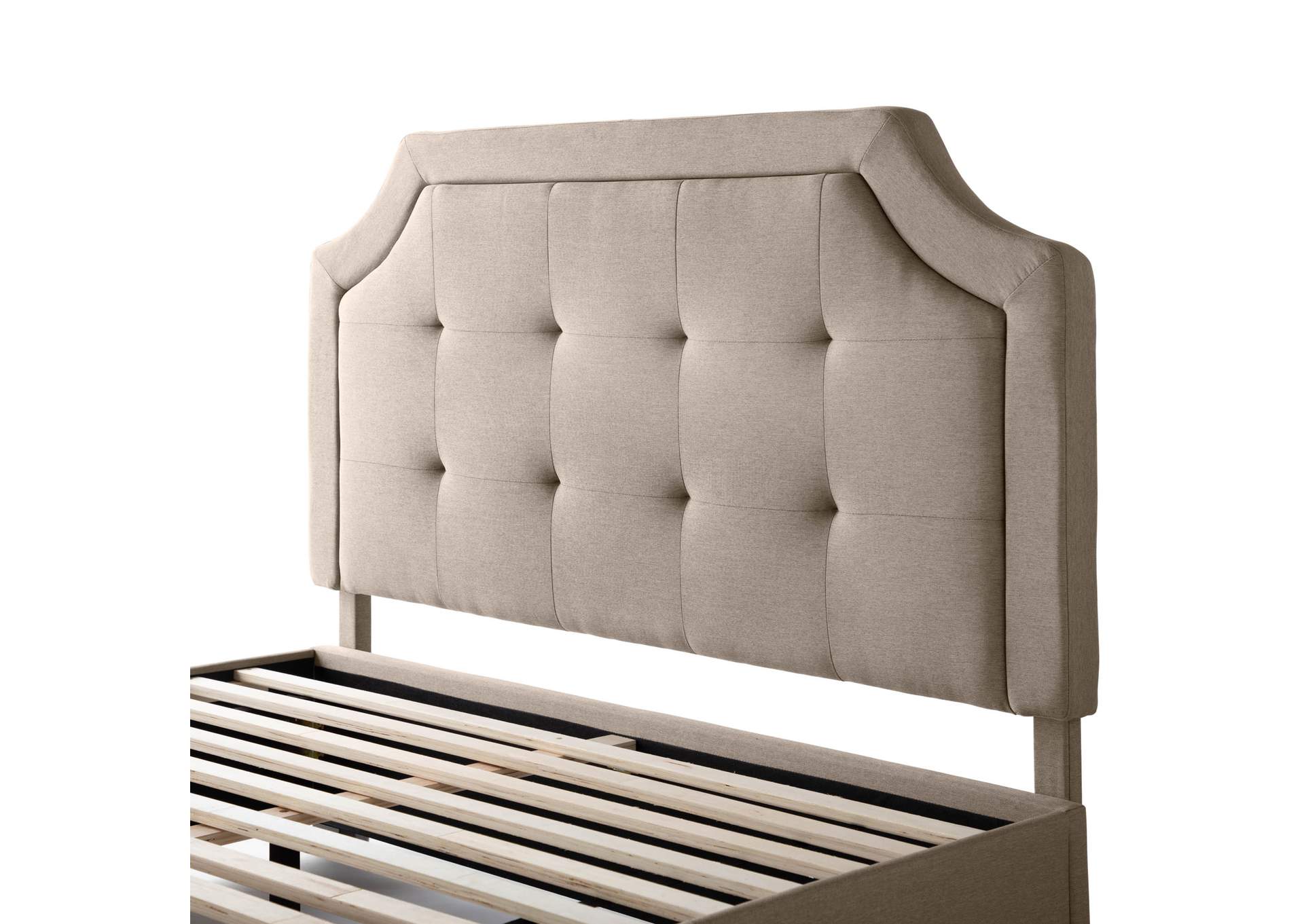 Malouf Stone Carlisle Headboard - Queen Size,Malouf