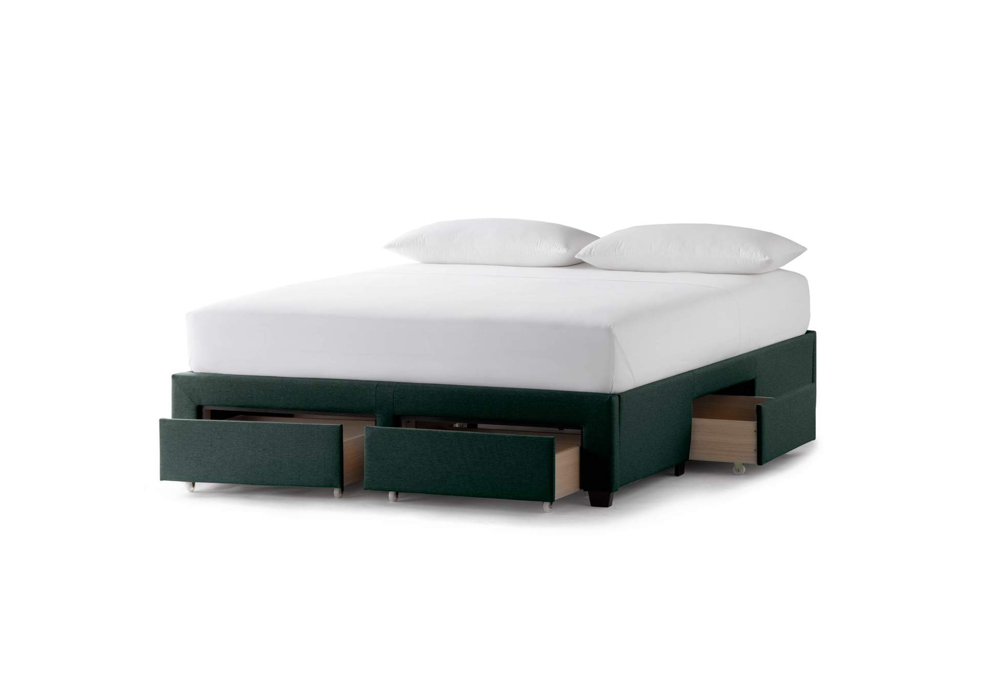Malouf Charcoal Watson Upholstered Platform Queen Bed,Malouf