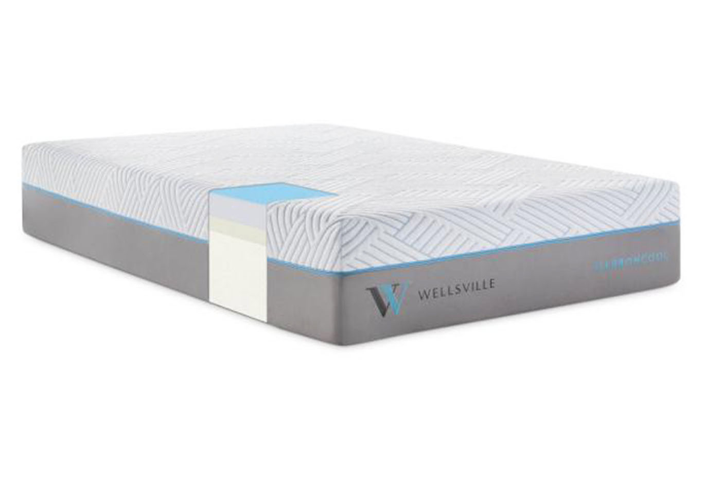 Wellsville 14" Carbon Cool Mattress, Full Sans Midman ...
