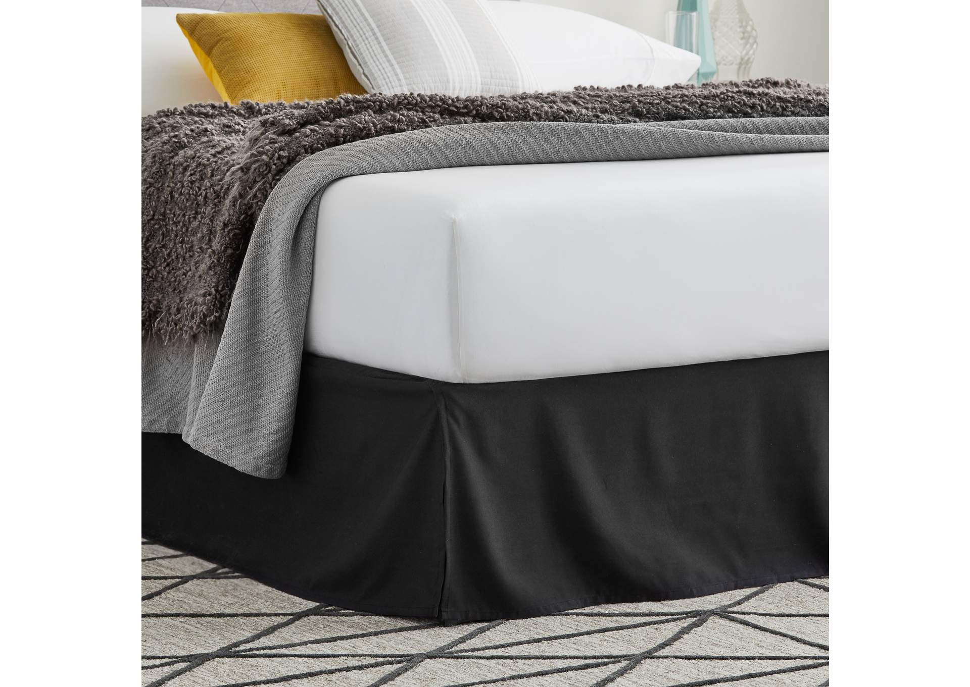 Weekender Brighton Bed 14" Microfiber Bedskirt Linens - Full Size,Malouf