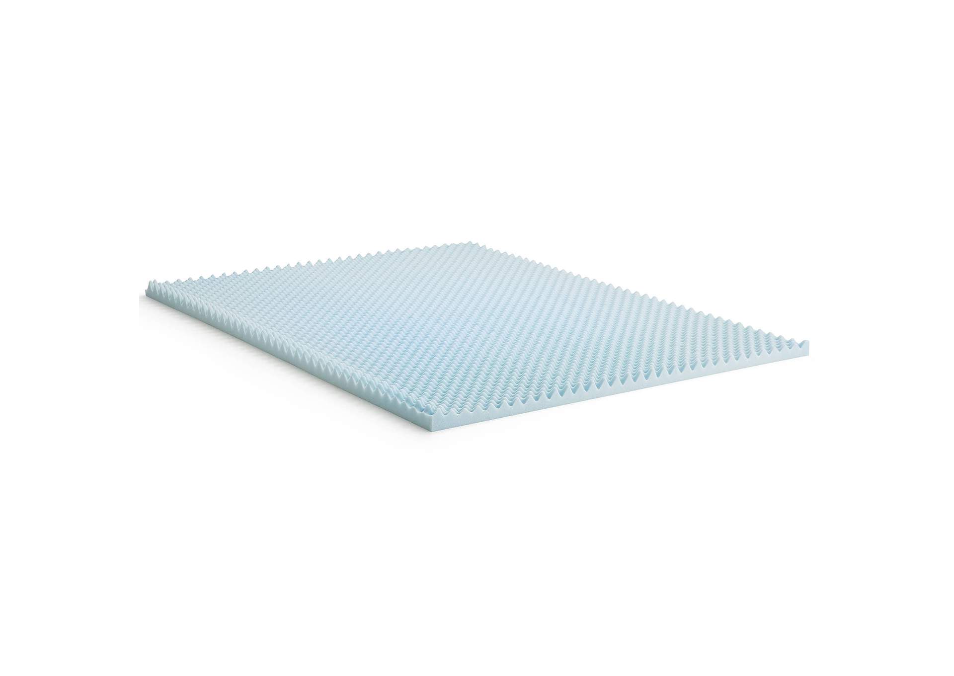 Malouf 2" Convoluted Gel Memory Foam Queen Mattress Topper,Malouf