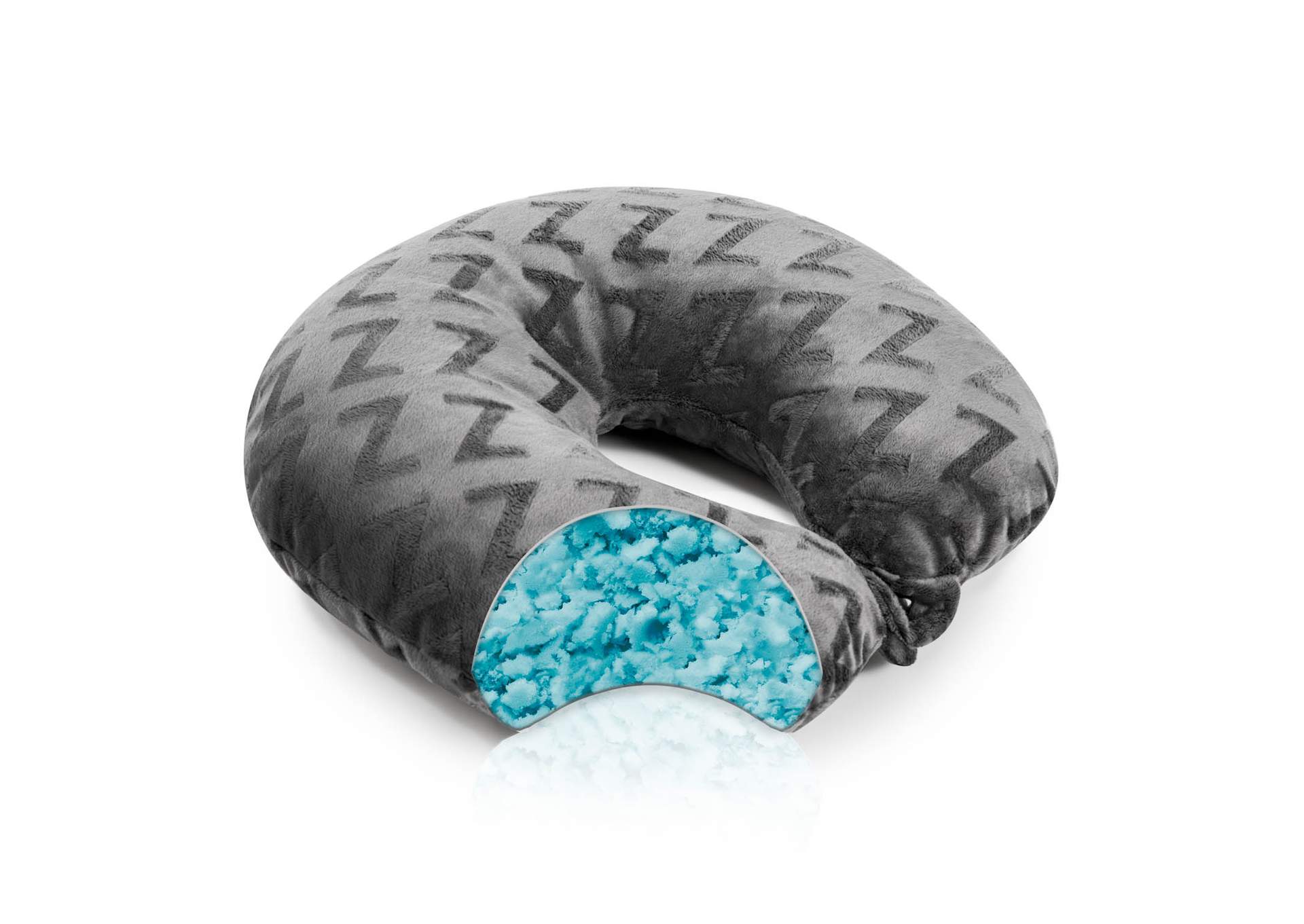 Malouf Z Gel Shredded Memory Foam Neck Pillow - Travel Size,Malouf