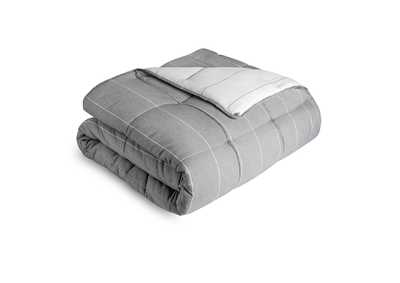 Malouf Flint Woven Down Alternative Chambray Comforter Set - Twin Size