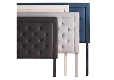 Rectangle Diamond Tufted Upholstered Headboard Structures Rectangle Diamond-Tufted Headboard, King/Cal King, Charcoal