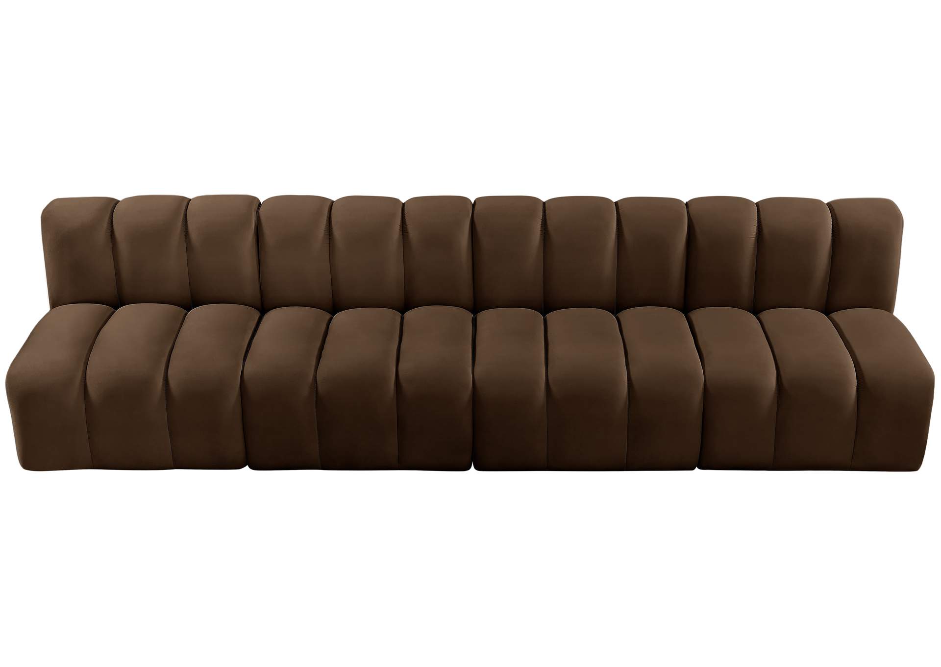 Arc Brown Velvet Modular Sofa,Meridian Furniture