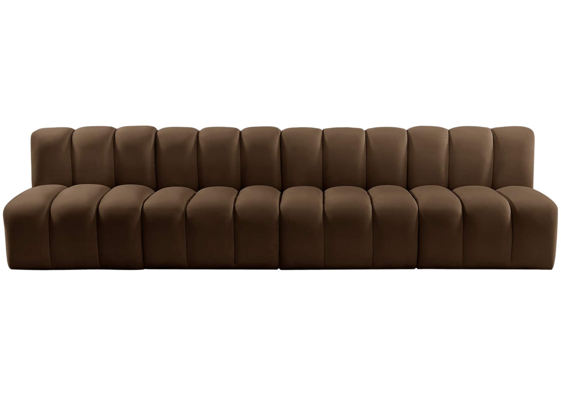 Arc Brown Velvet Modular Sofa,Meridian Furniture