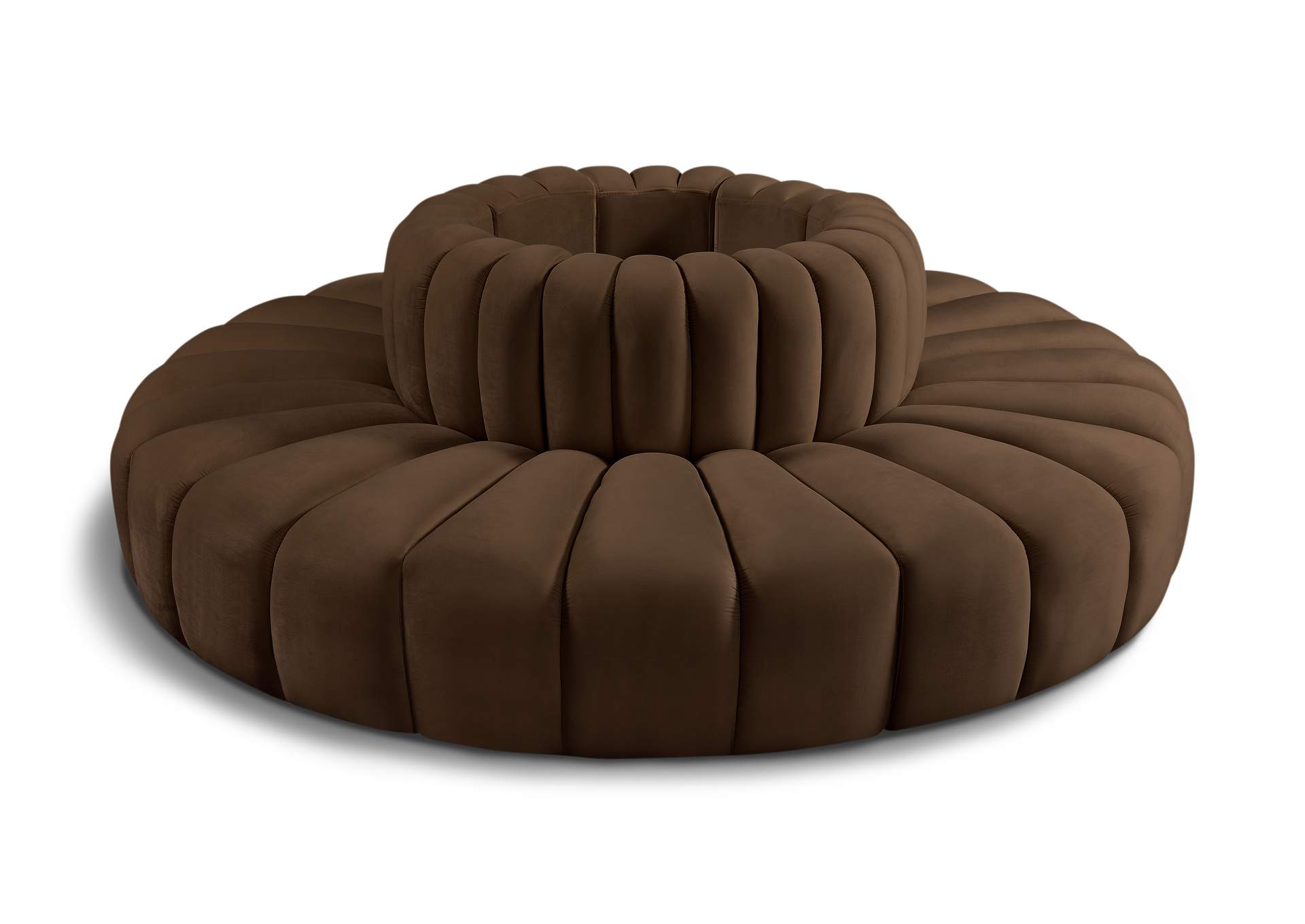 Arc Brown Velvet Modular Sofa,Meridian Furniture