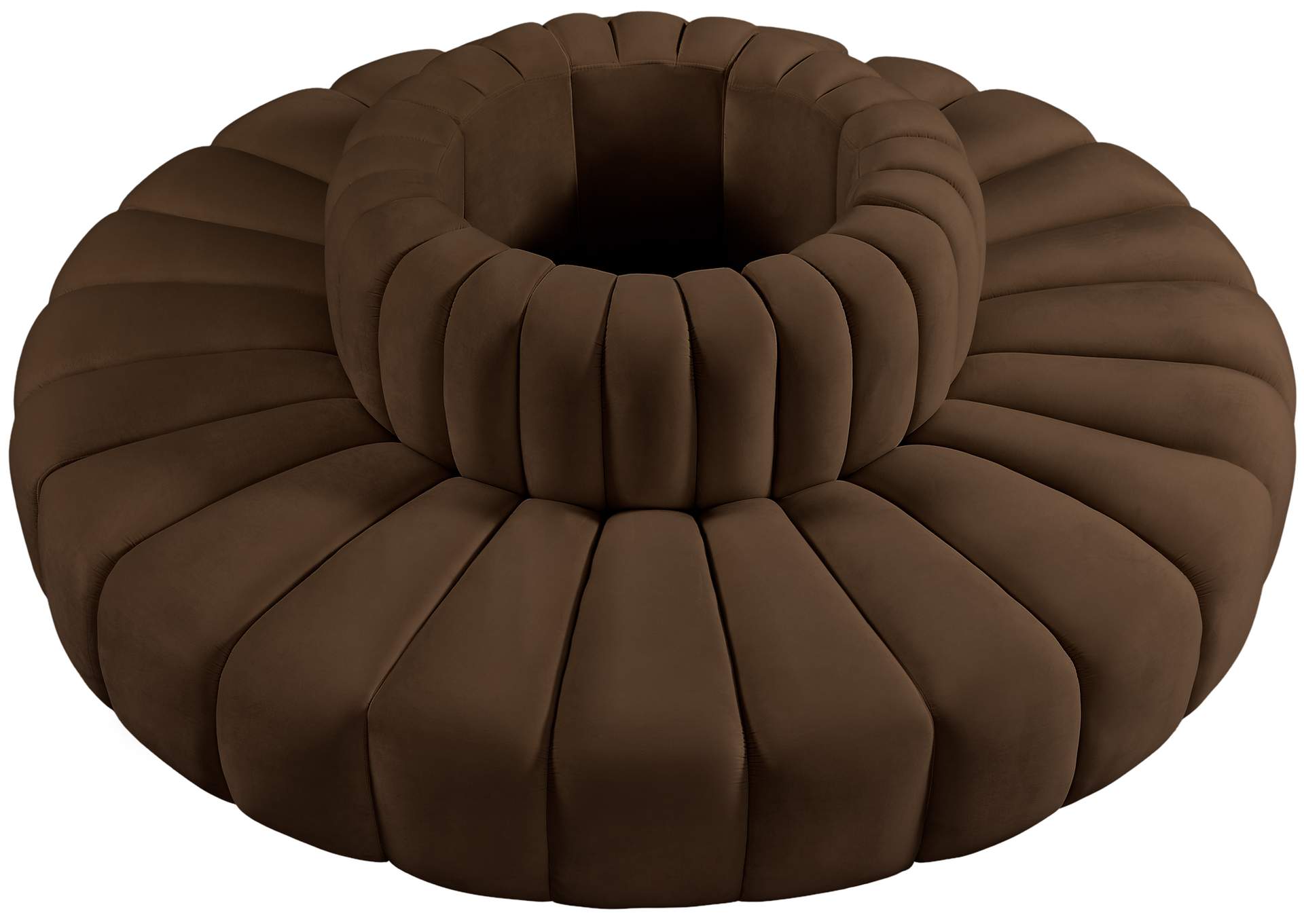 Arc Brown Velvet Modular Sofa,Meridian Furniture