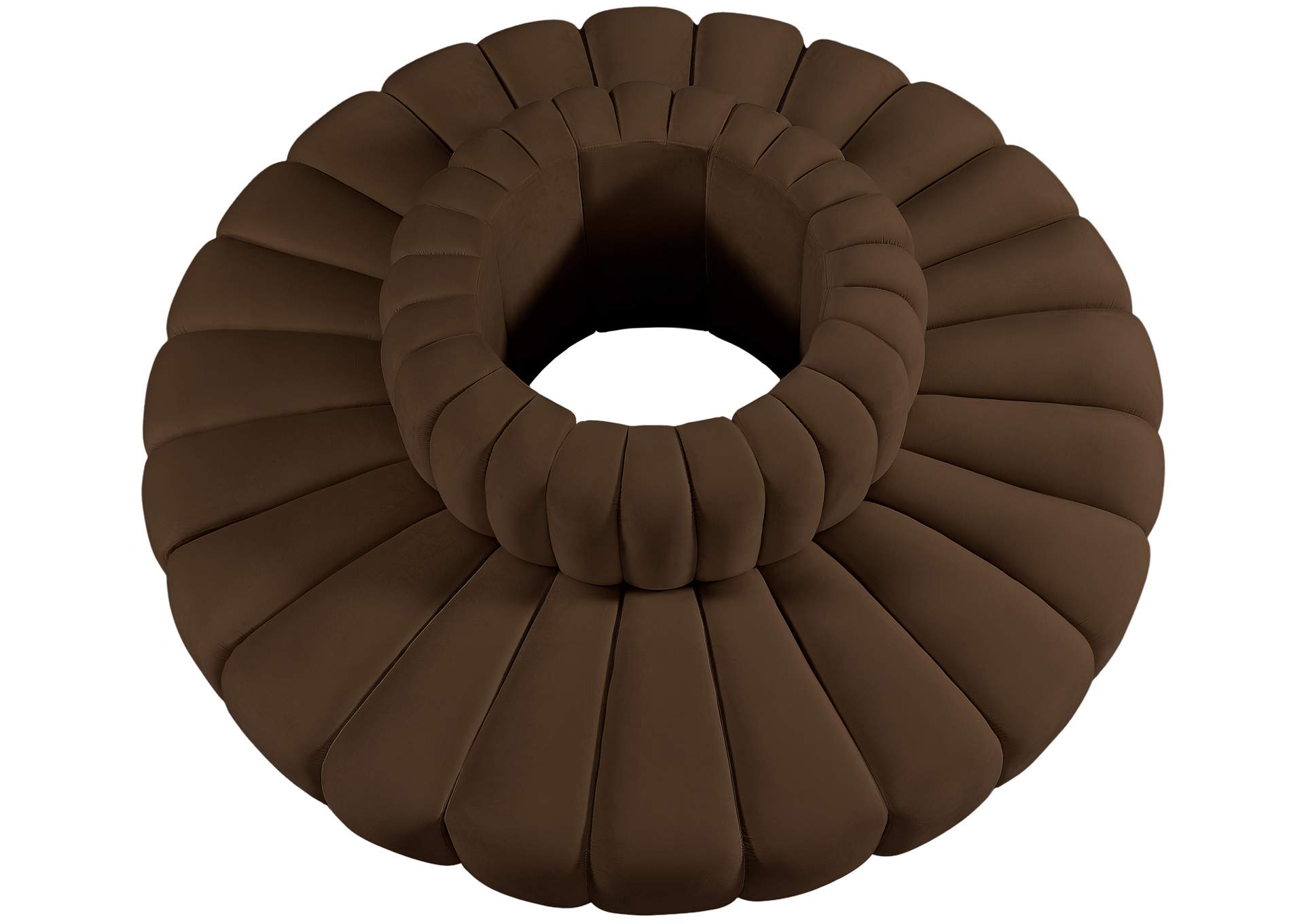Arc Brown Velvet Modular Sofa,Meridian Furniture