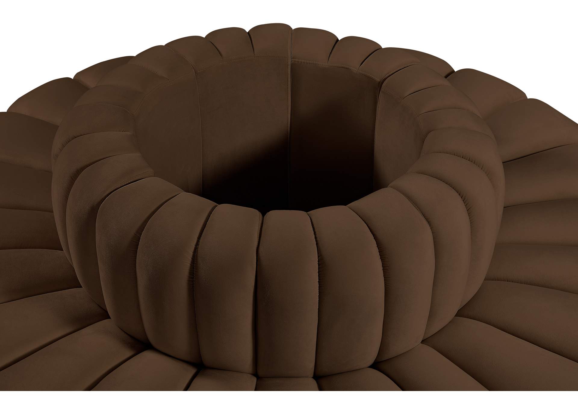 Arc Brown Velvet Modular Sofa,Meridian Furniture