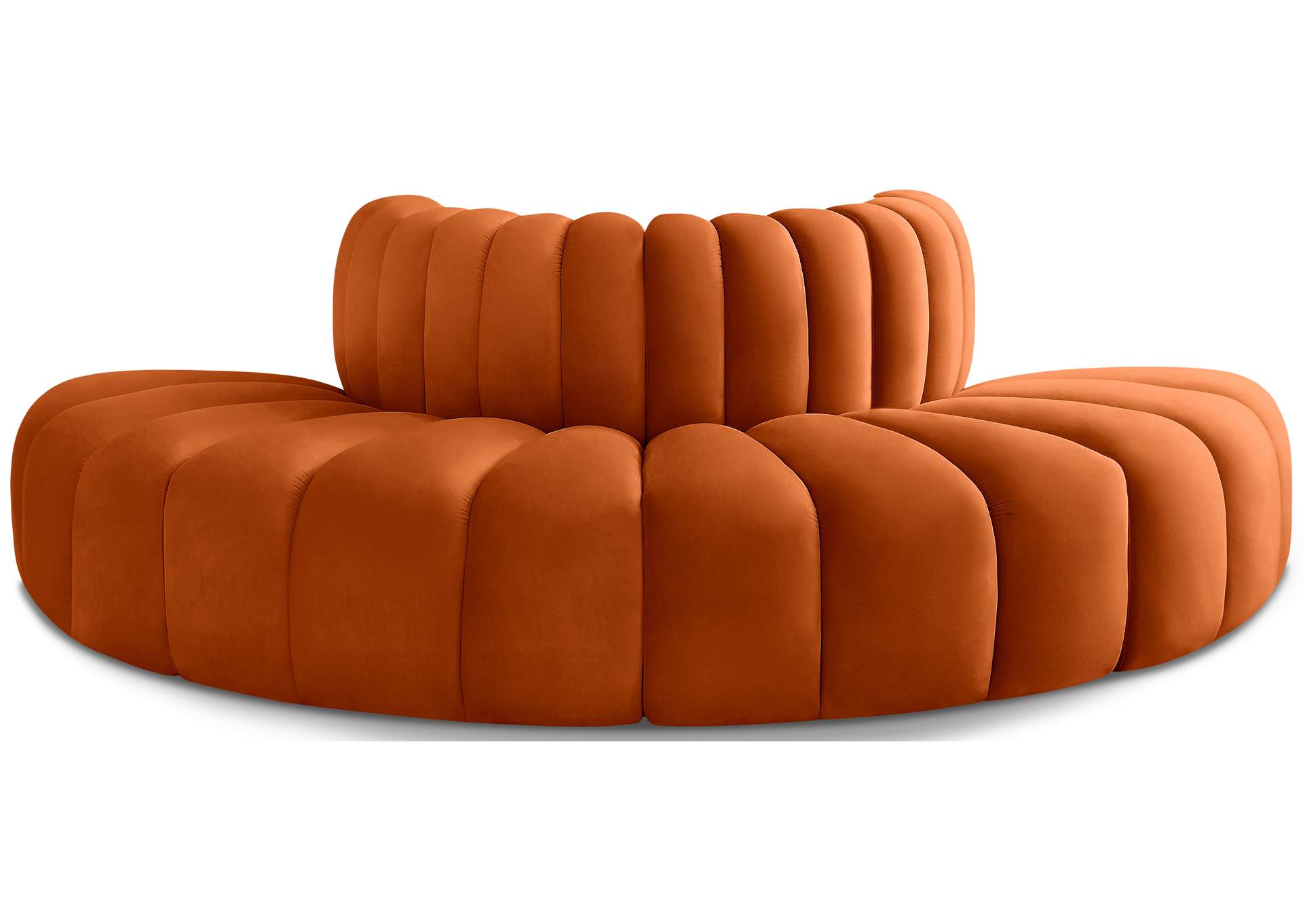 Arc Cognac Velvet Modular Sofa,Meridian Furniture