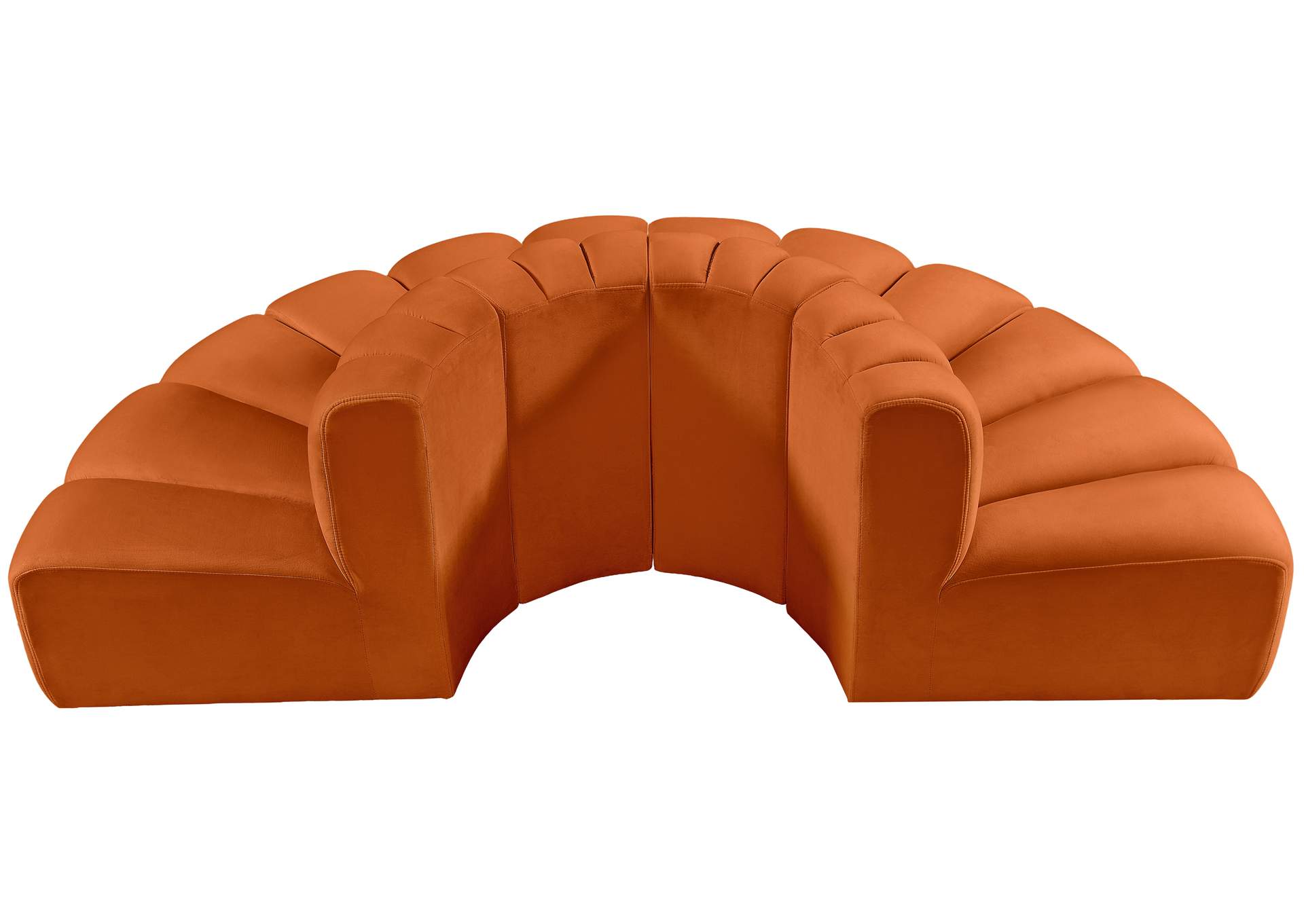 Arc Cognac Velvet Modular Sofa,Meridian Furniture