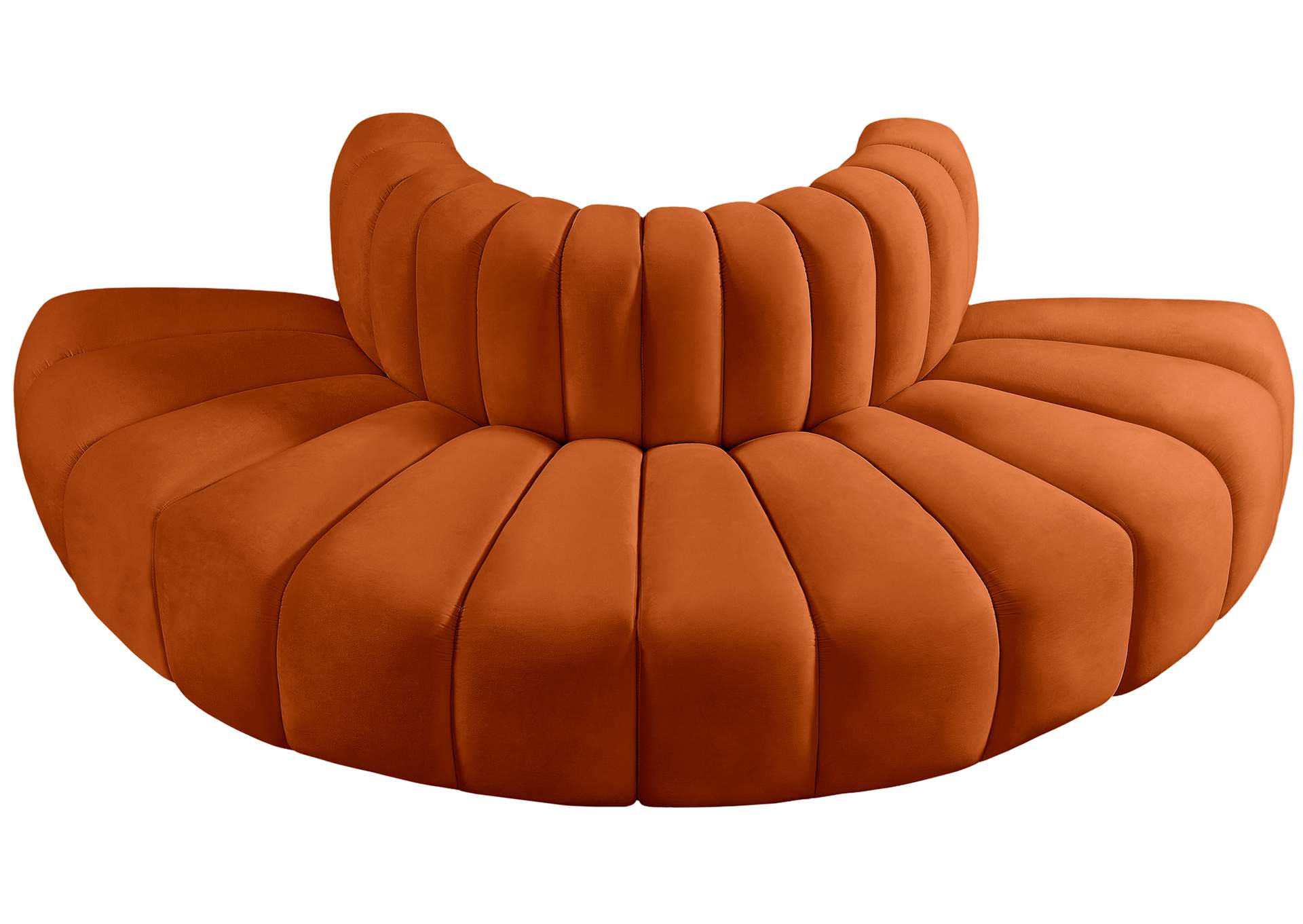 Arc Cognac Velvet Modular Sofa,Meridian Furniture