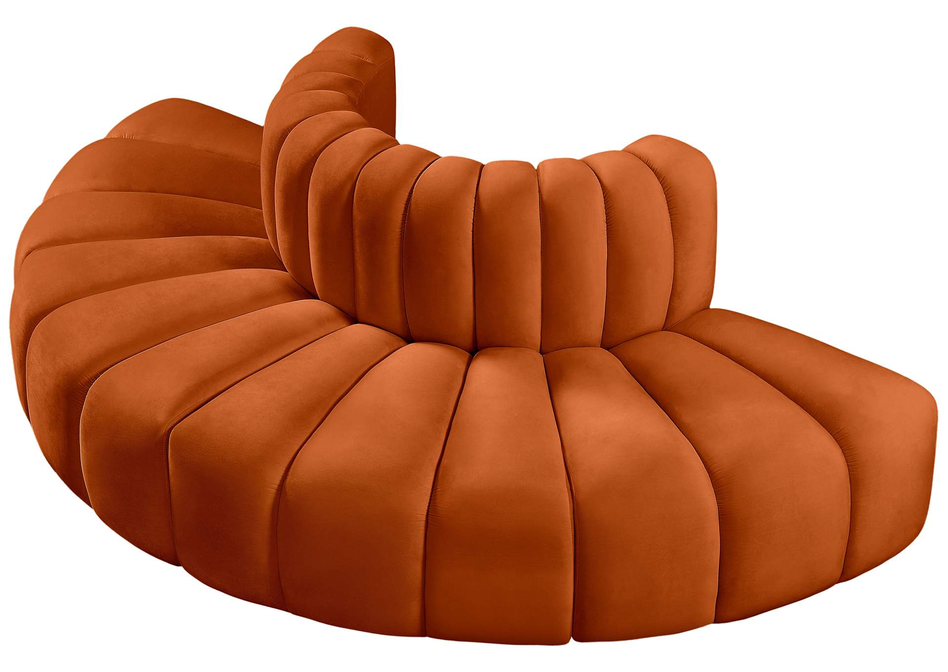 Arc Cognac Velvet Modular Sofa,Meridian Furniture