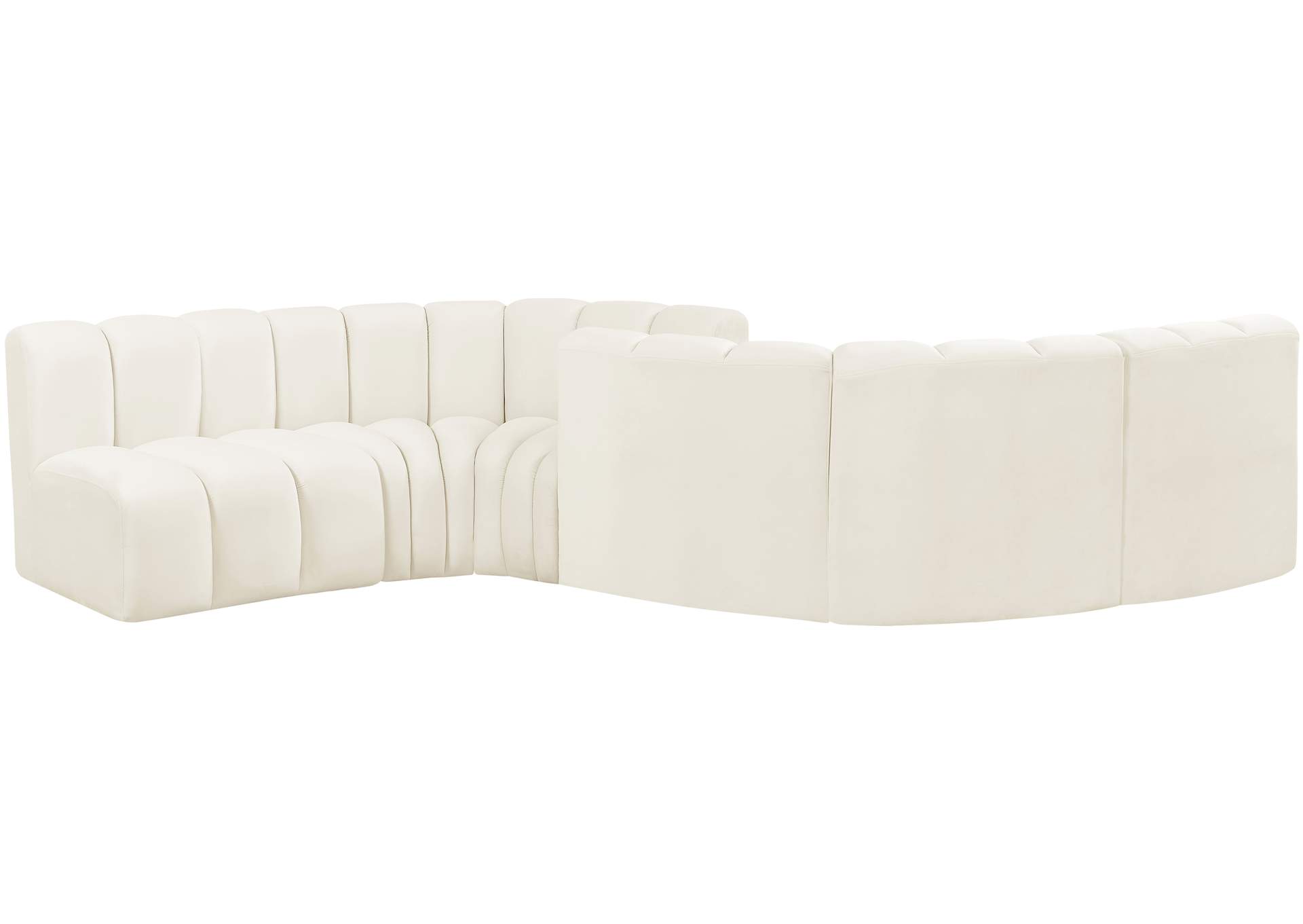 Arc Cream Velvet Modular Sofa,Meridian Furniture