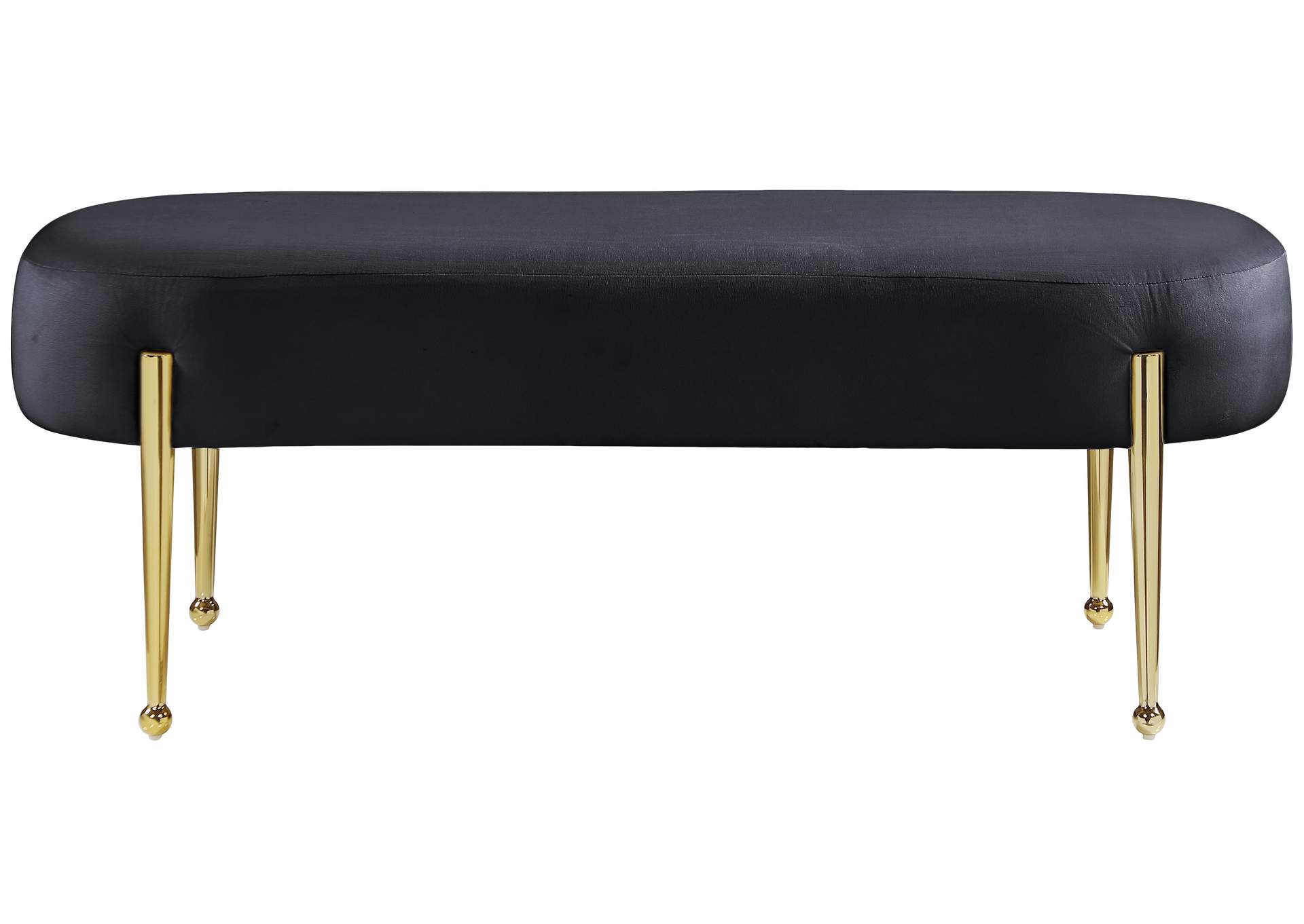 Gia Black Velvet Bench,Meridian Furniture