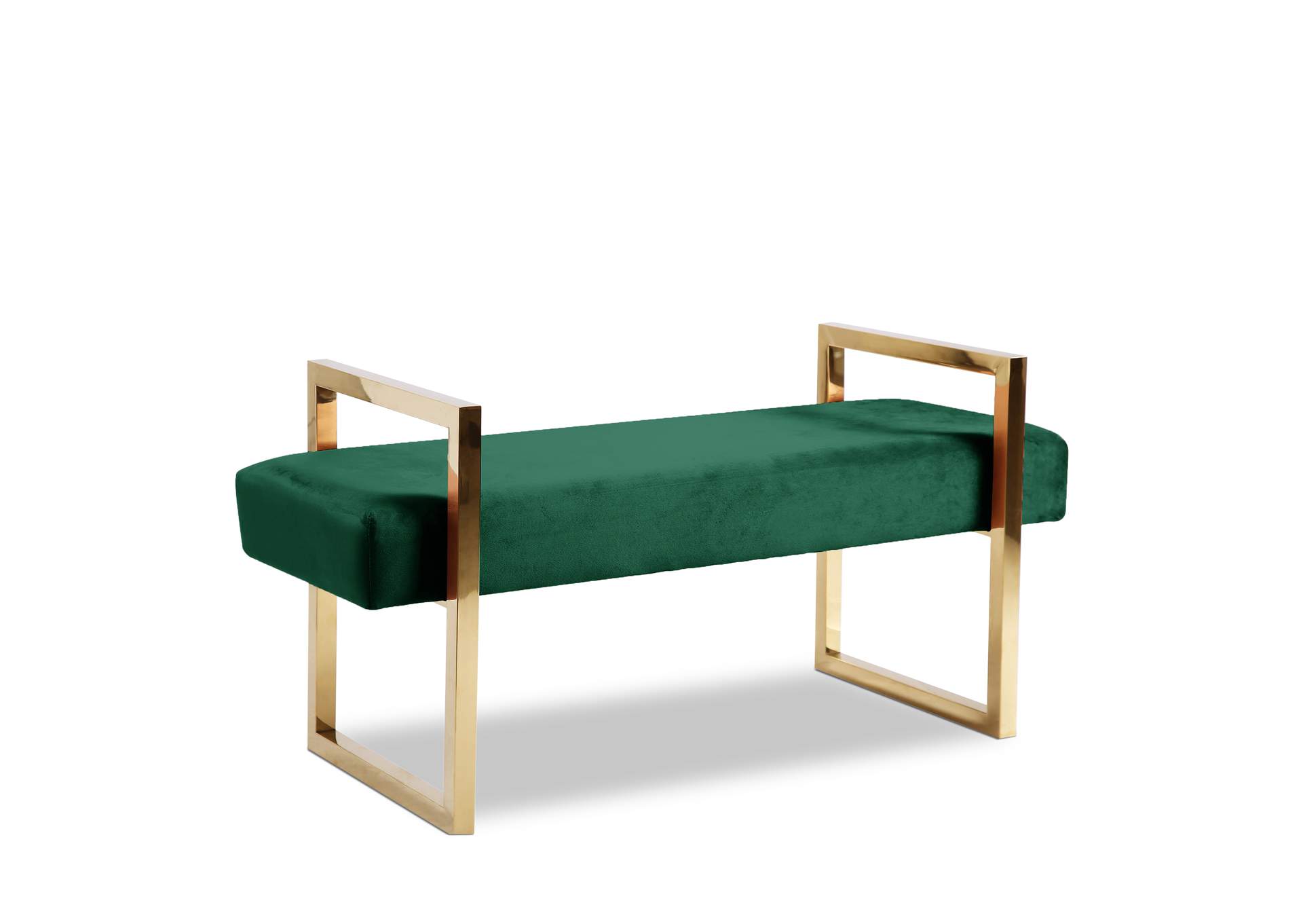 Olivia Green Velvet Bench,Meridian Furniture