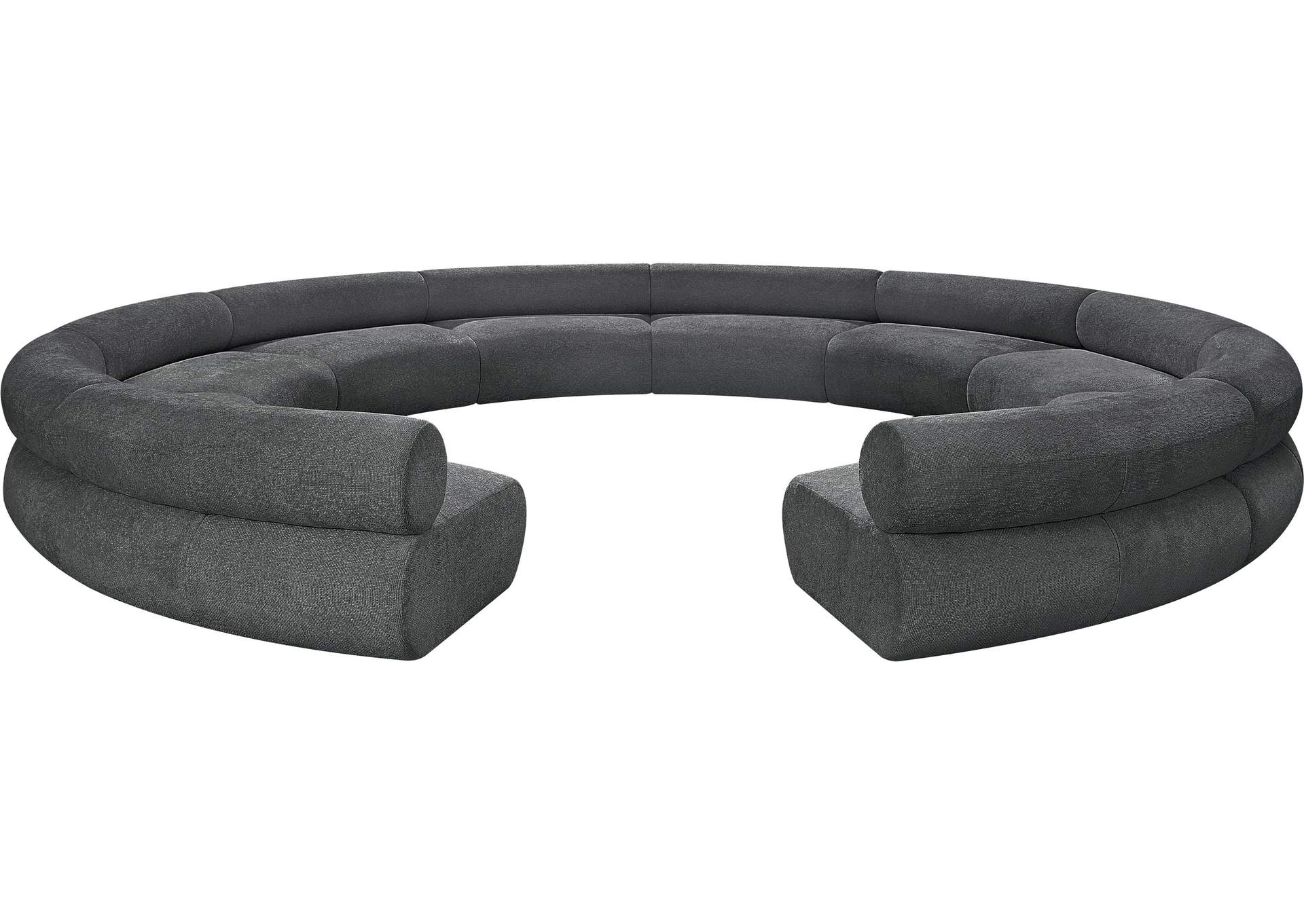 Bale Grey Chenille Fabric Modular Sofa,Meridian Furniture
