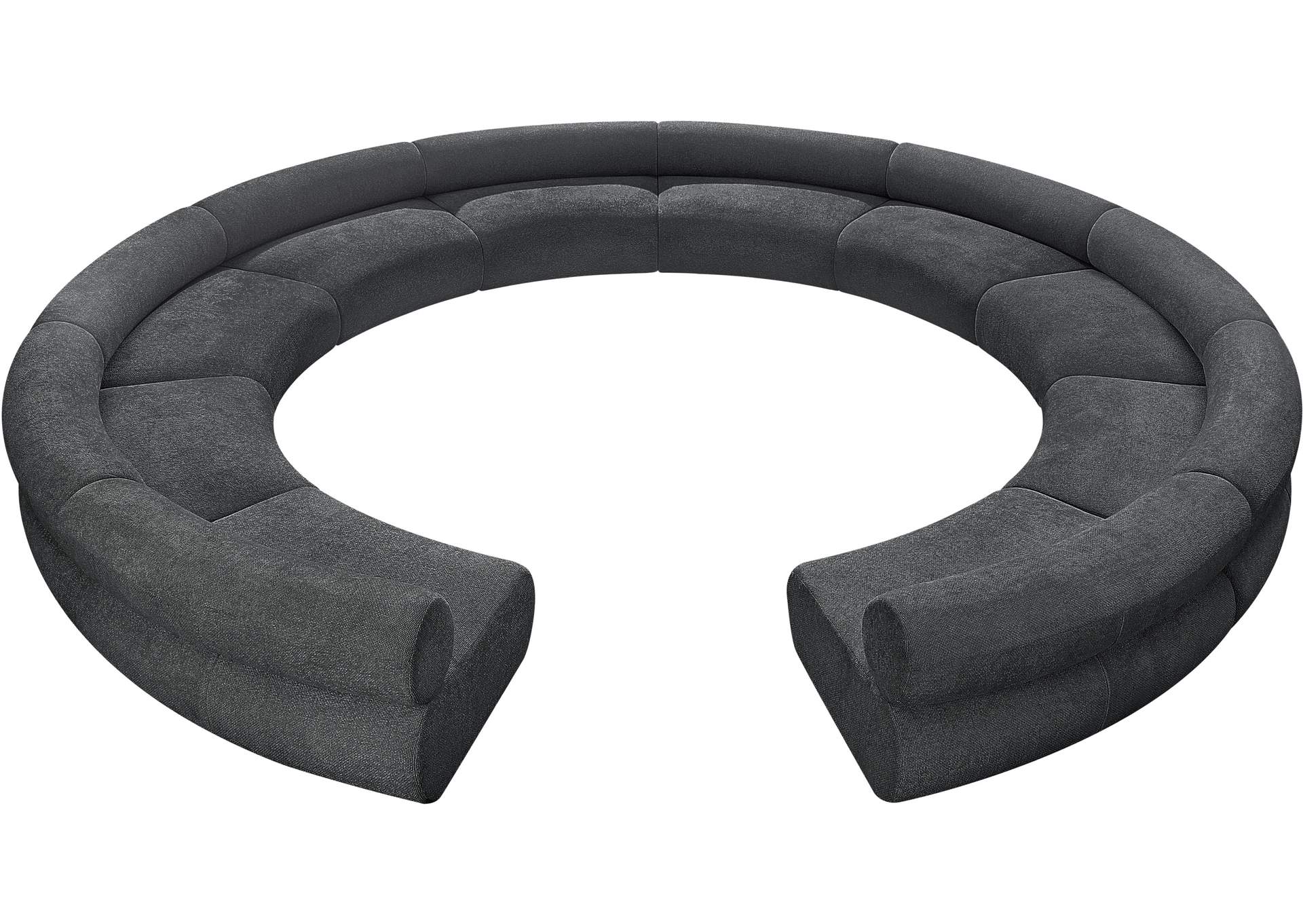 Bale Grey Chenille Fabric Modular Sofa,Meridian Furniture