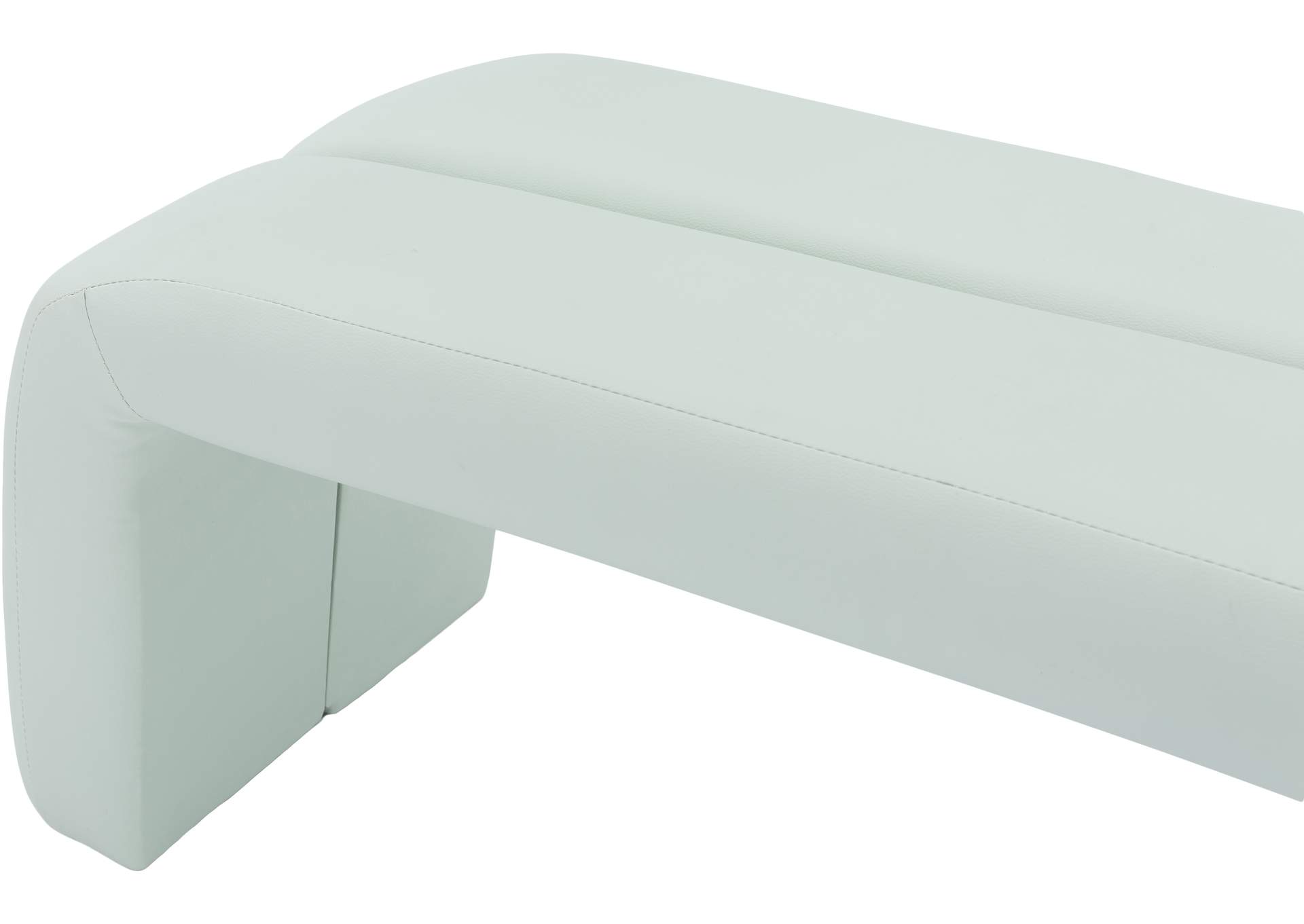 Arc Mint Faux Leather Bench,Meridian Furniture