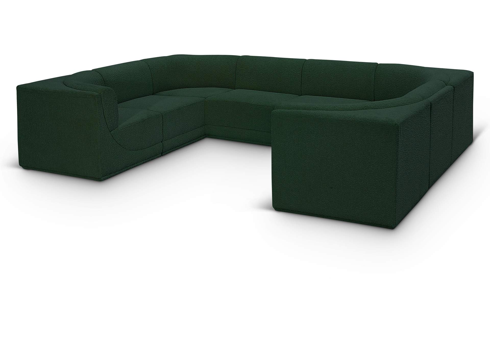 Ollie Green Boucle Fabric Modular Sectional,Meridian Furniture