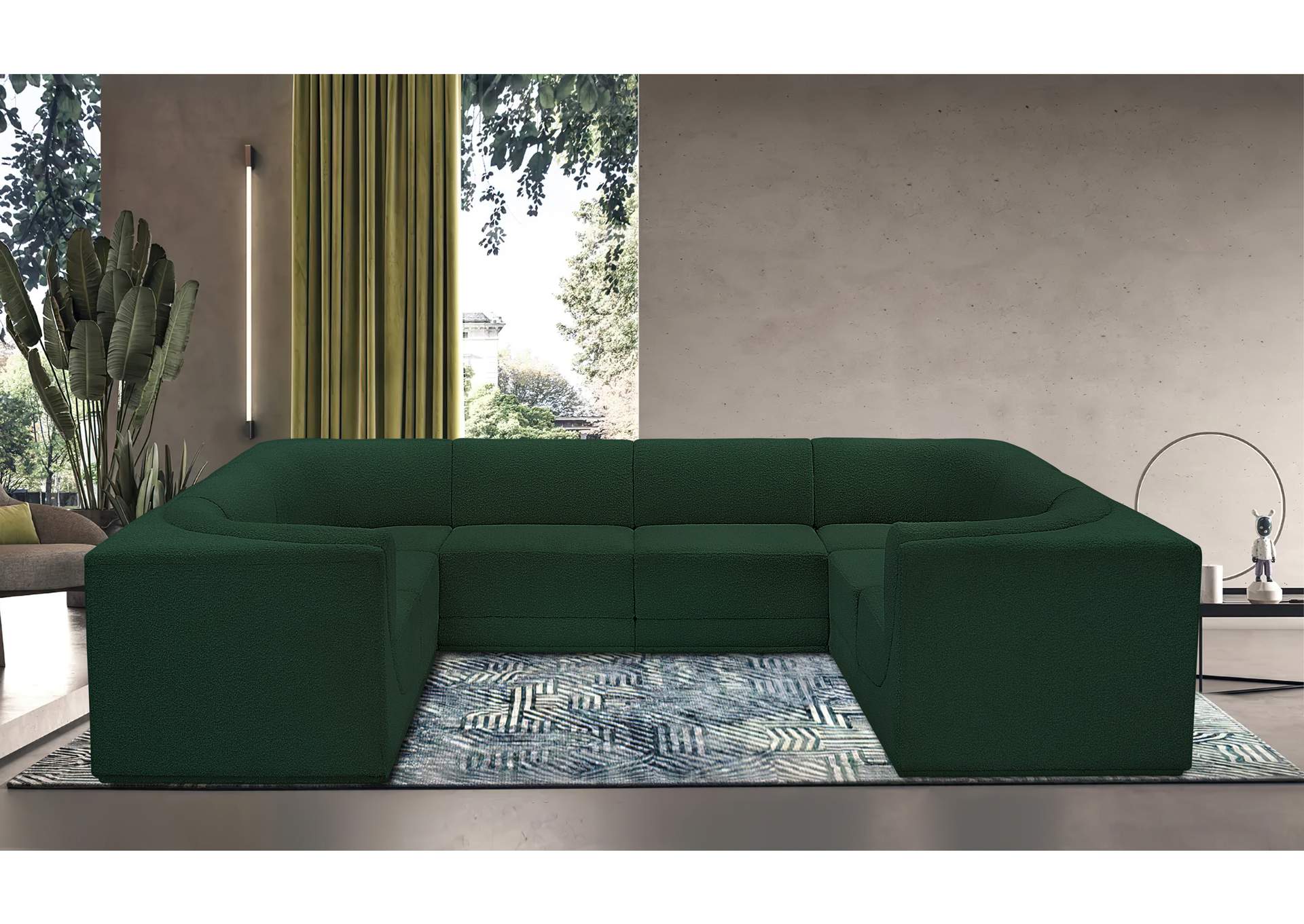 Ollie Green Boucle Fabric Modular Sectional,Meridian Furniture