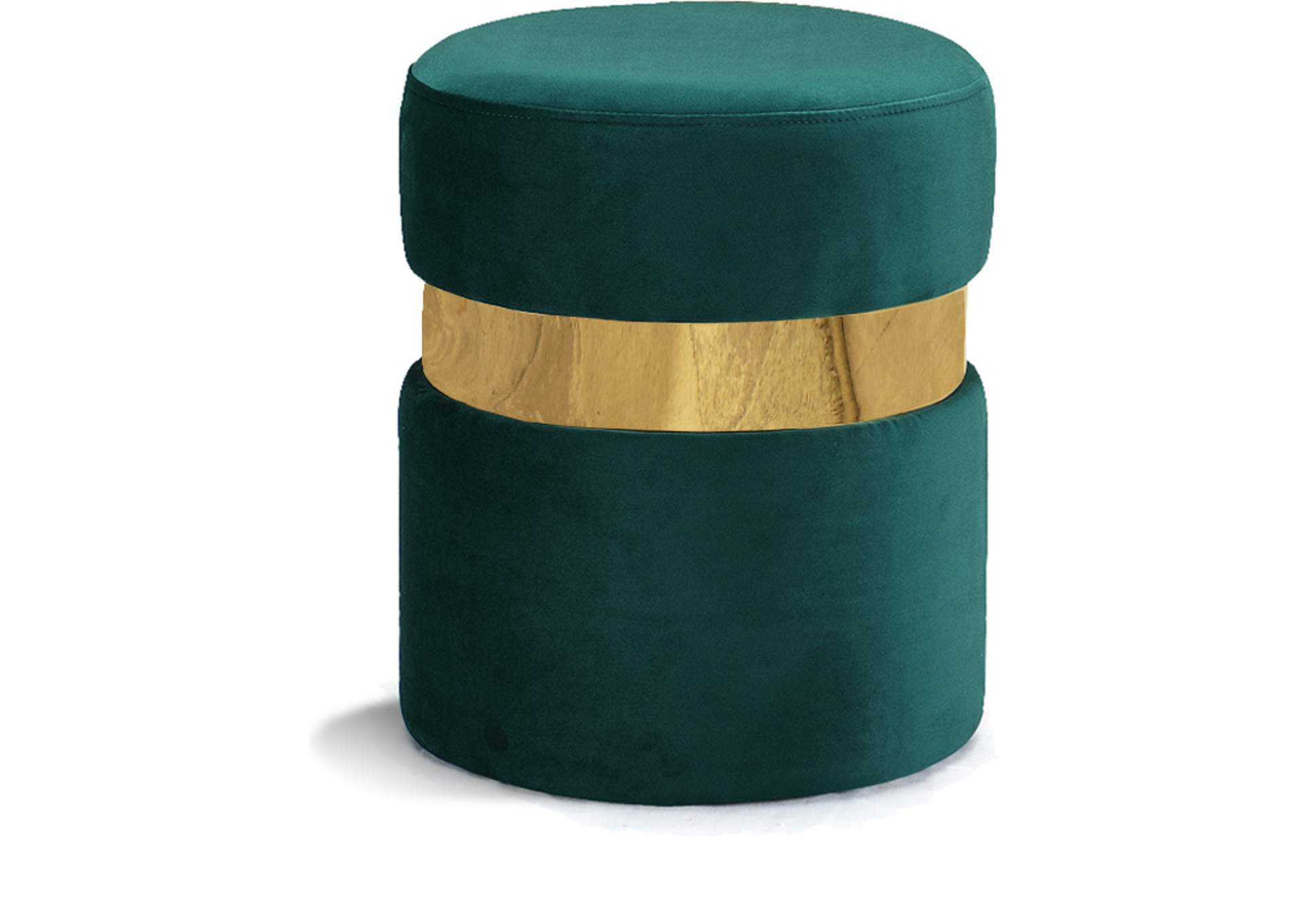 Hailey Green Velvet Ottoman - Stool,Meridian Furniture