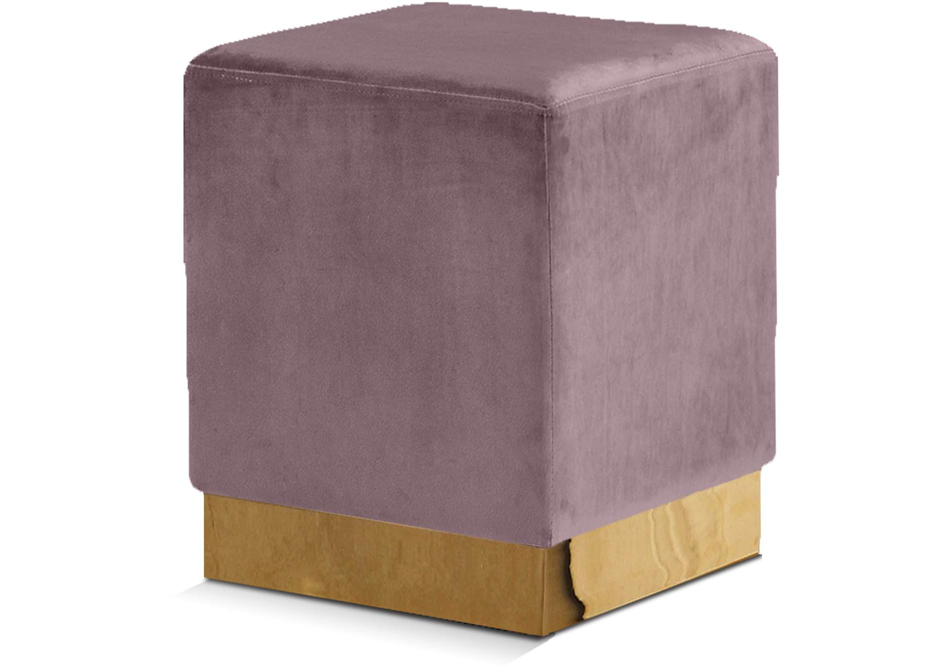 Jax Pink Velvet Ottoman - Stool,Meridian Furniture