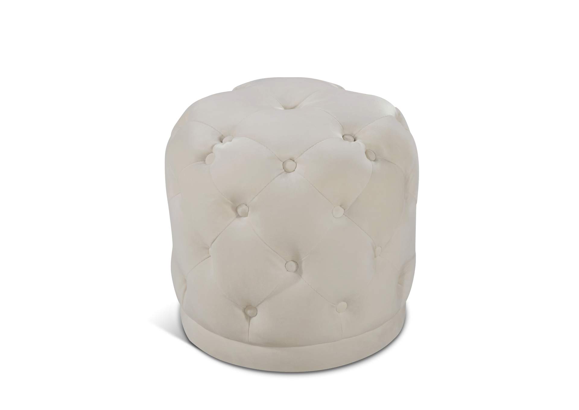 Harper Cream Velvet Ottoman - Stool,Meridian Furniture