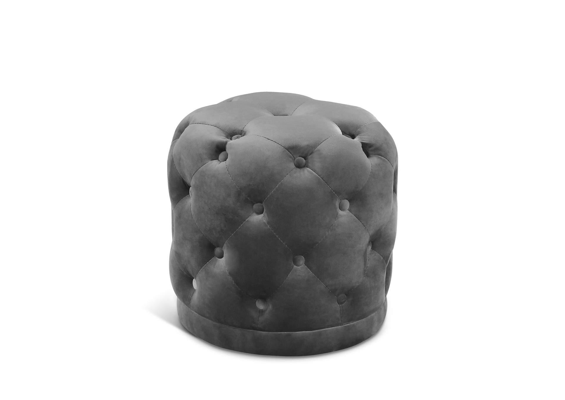 Harper Grey Velvet Ottoman - Stool,Meridian Furniture