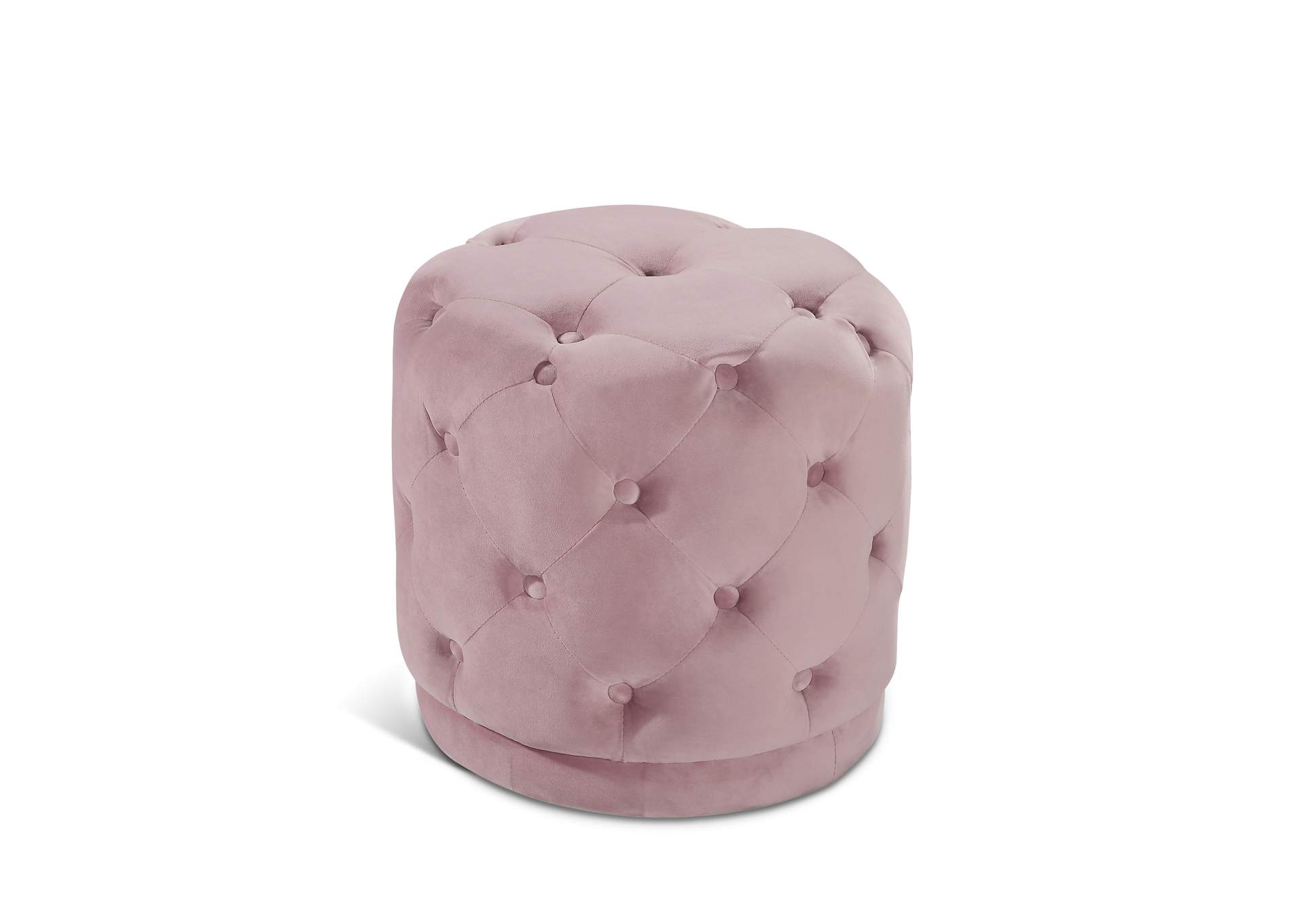 Harper Pink Velvet Ottoman - Stool,Meridian Furniture