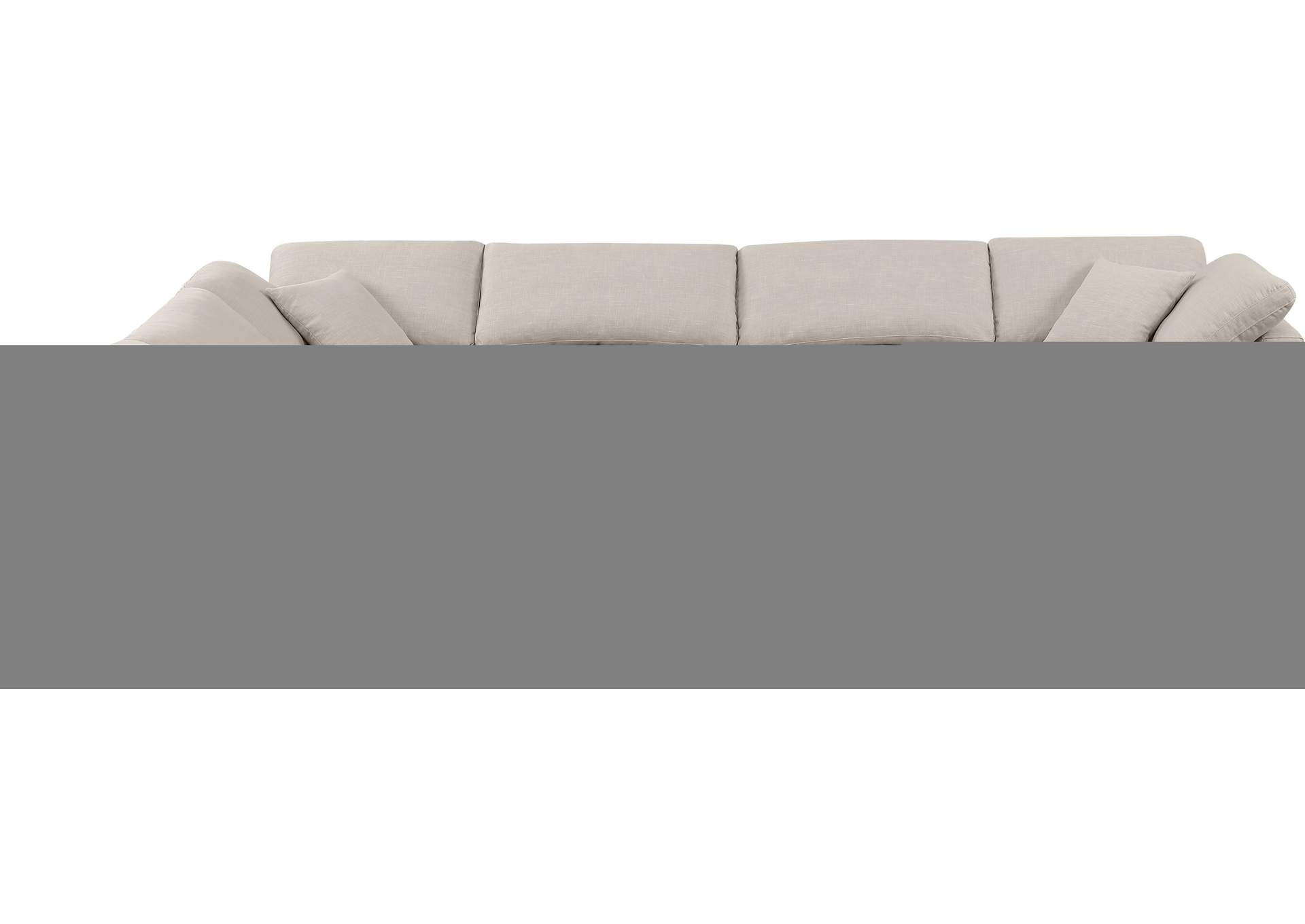 Indulge Beige Linen Textured Fabric Modular Sectional,Meridian Furniture