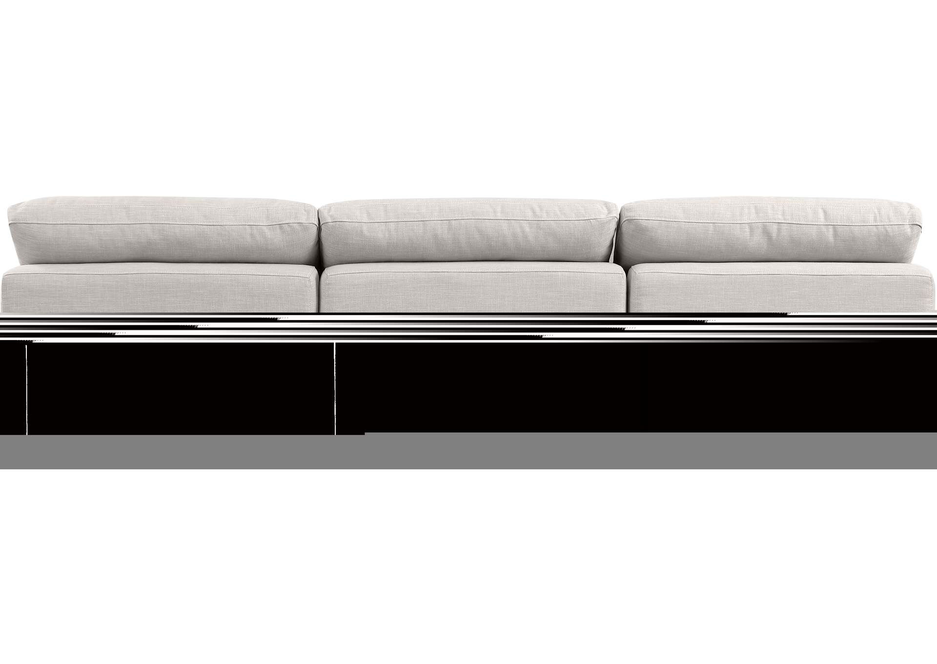 Indulge Cream Linen Textured Fabric Modular Sofa,Meridian Furniture