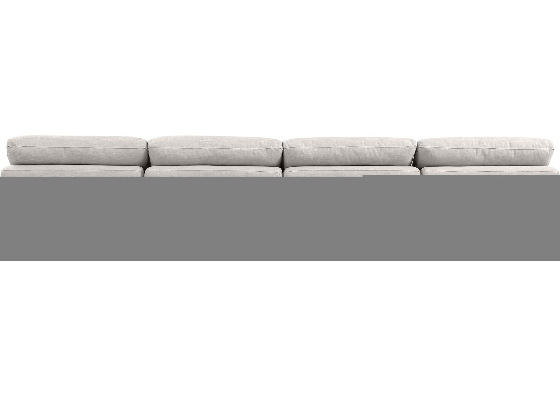 Indulge Cream Linen Textured Fabric Modular Sofa,Meridian Furniture