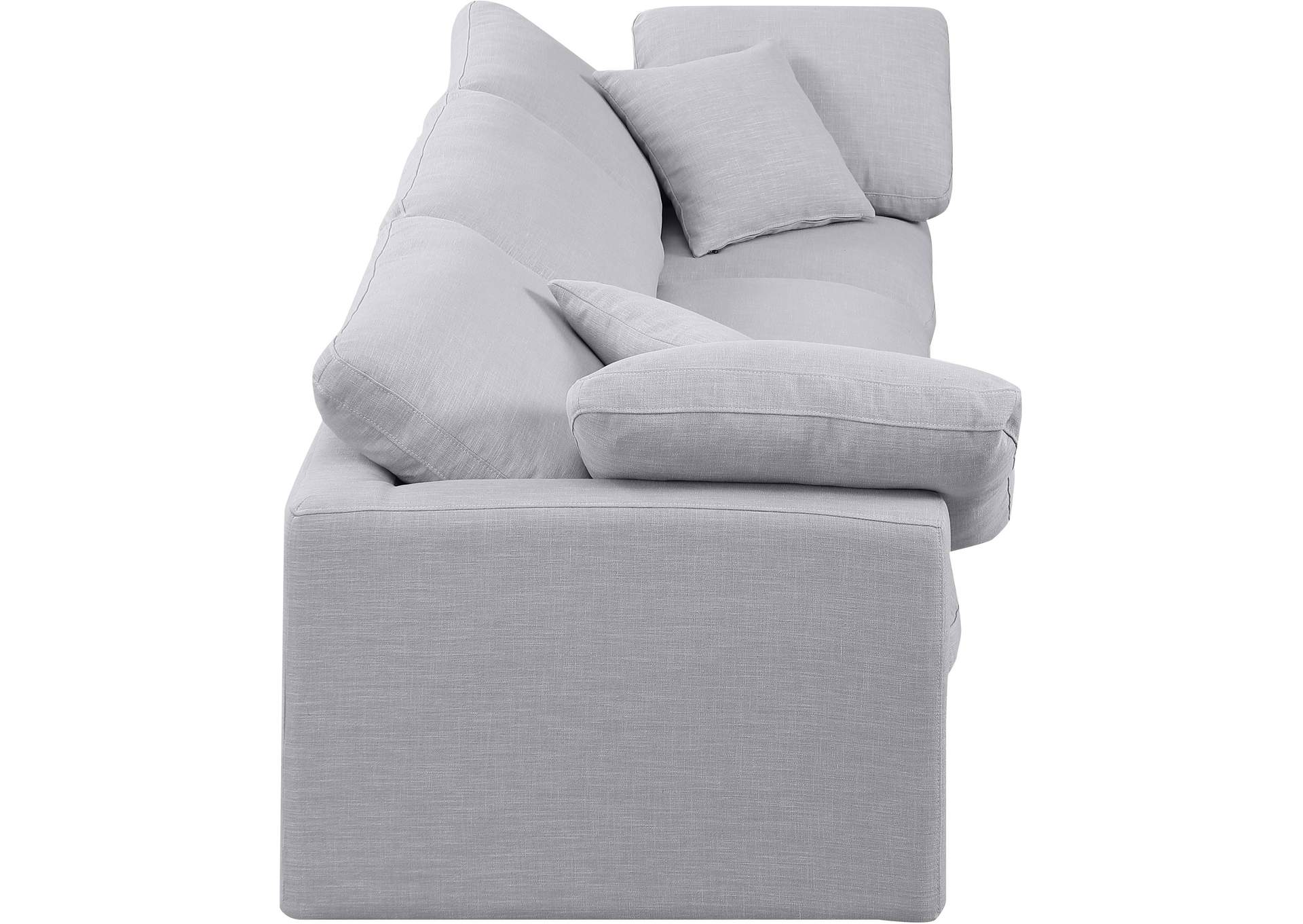 Indulge Grey Linen Textured Fabric Modular Sofa,Meridian Furniture