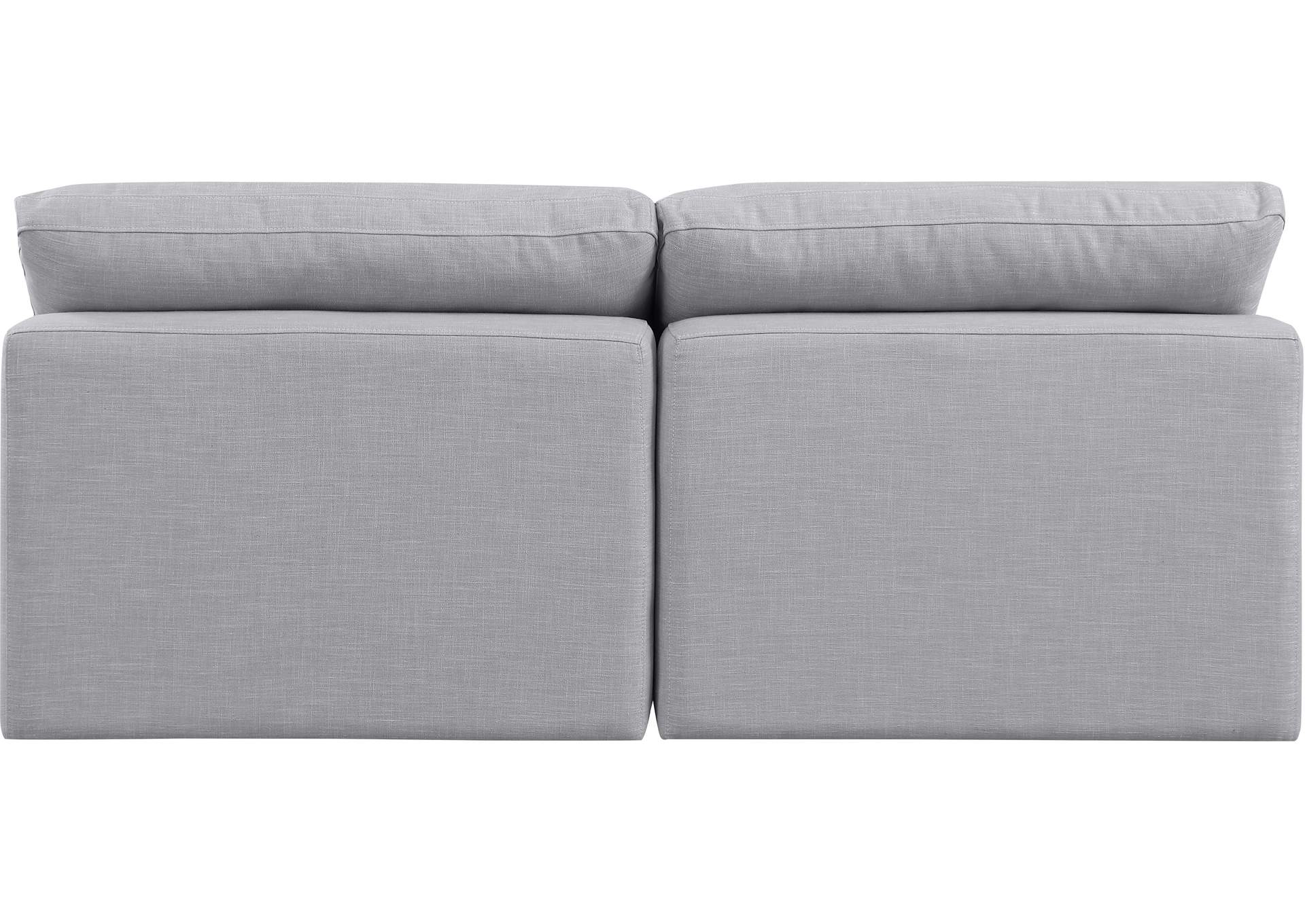 Indulge Grey Linen Textured Fabric Modular Sofa,Meridian Furniture